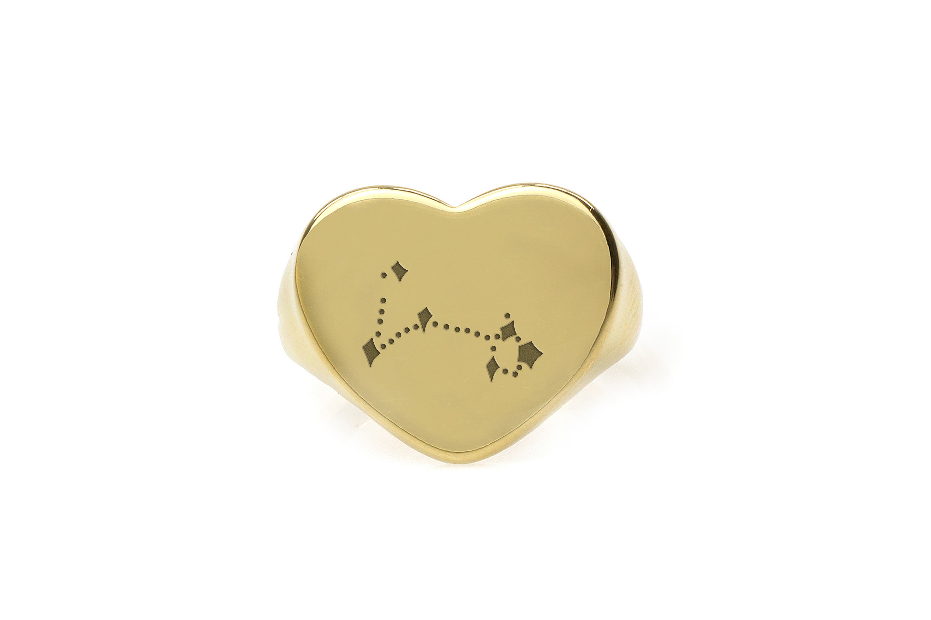 Star Map Heart Shaped Ring