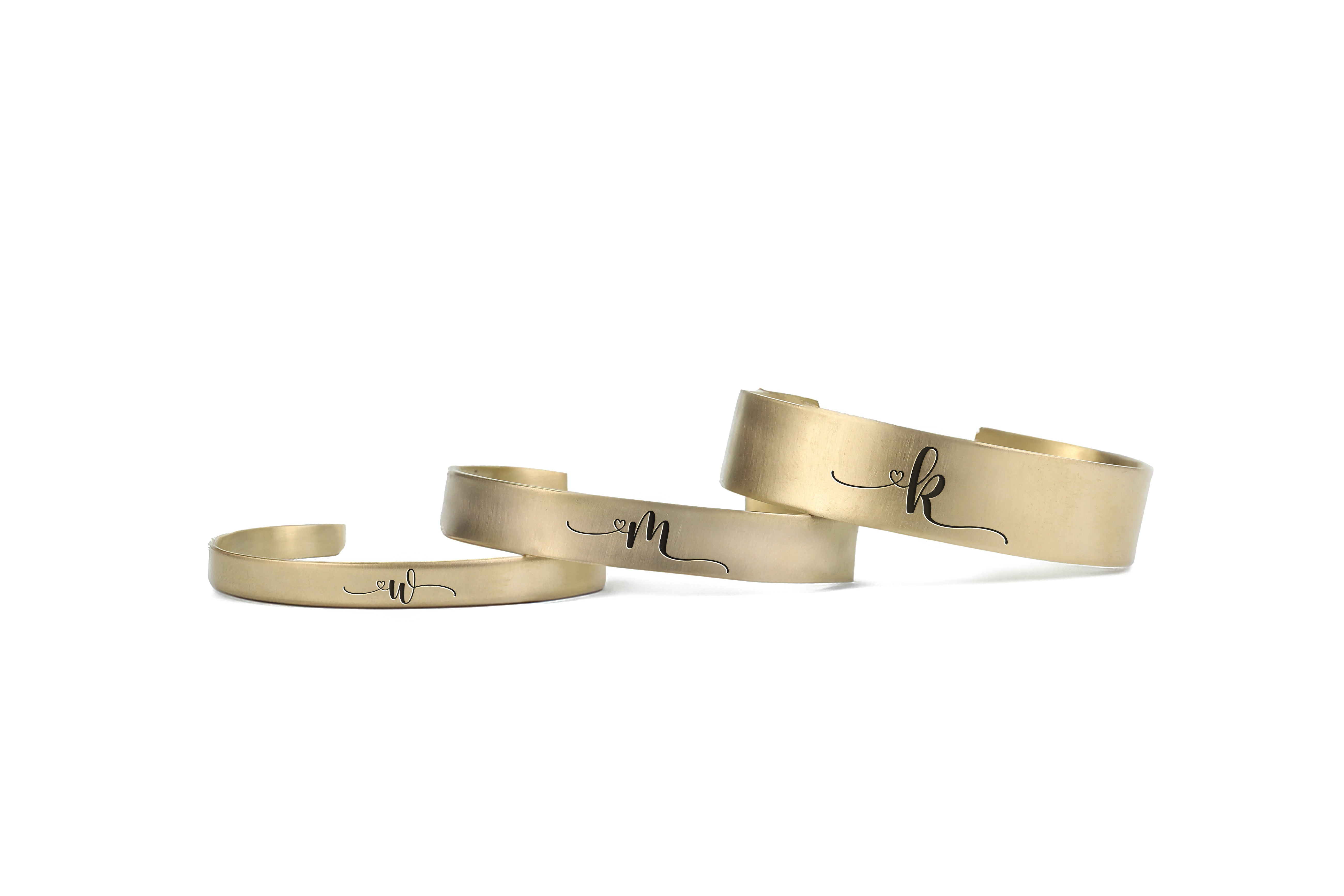 Heart Letters Engraved Bracelet
