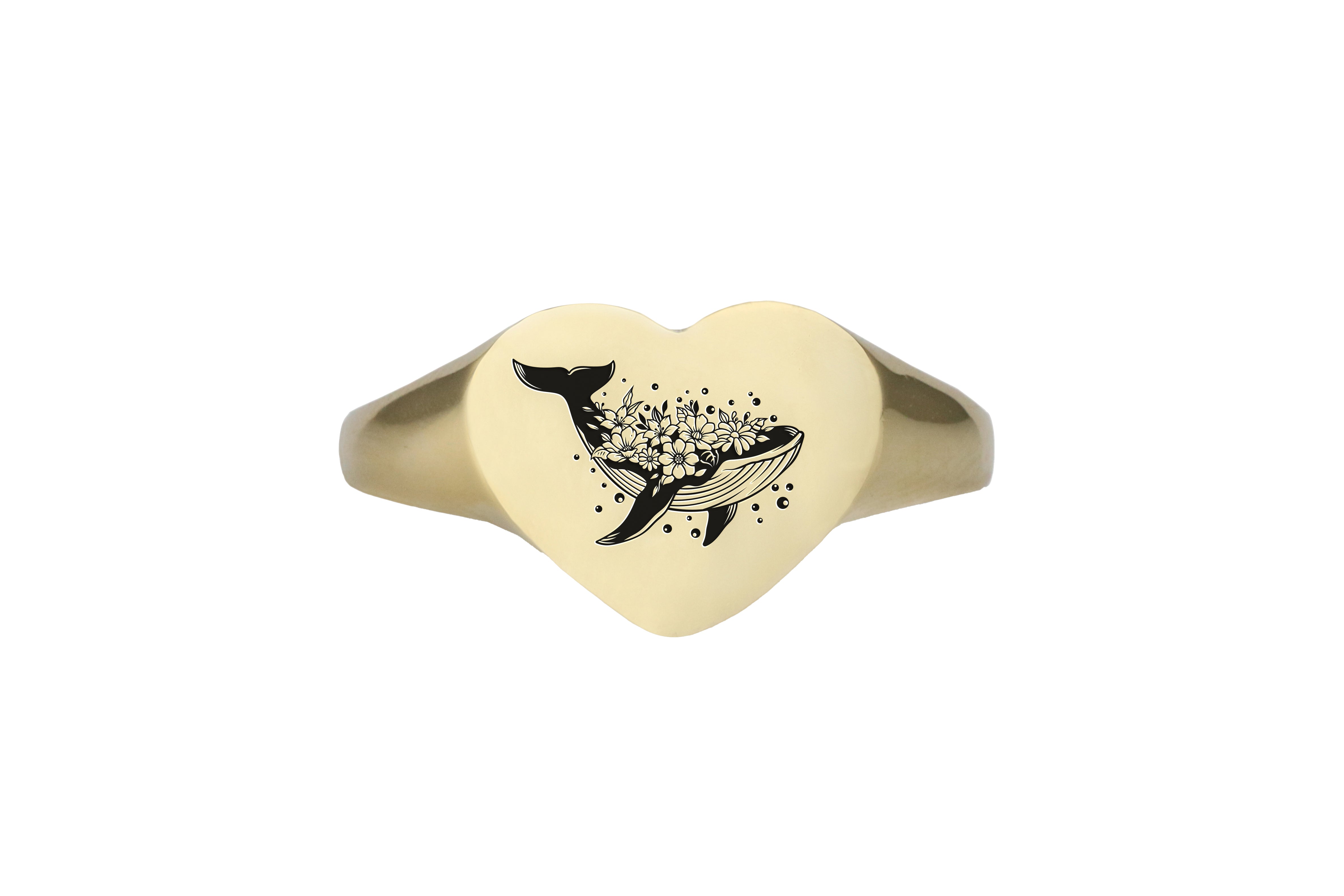 Engraved Cetacea Ring