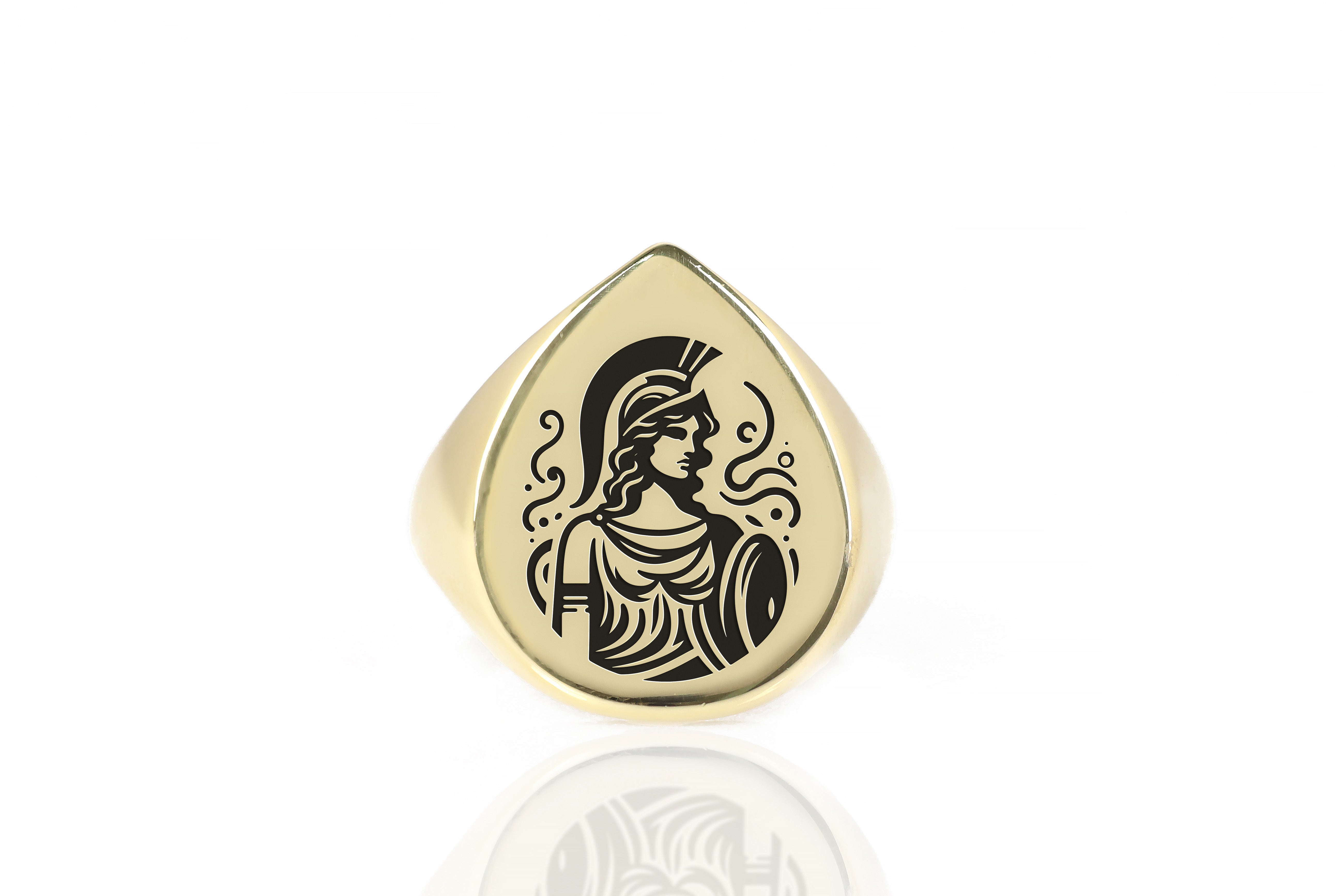 14k Gold Athena Signet Ring