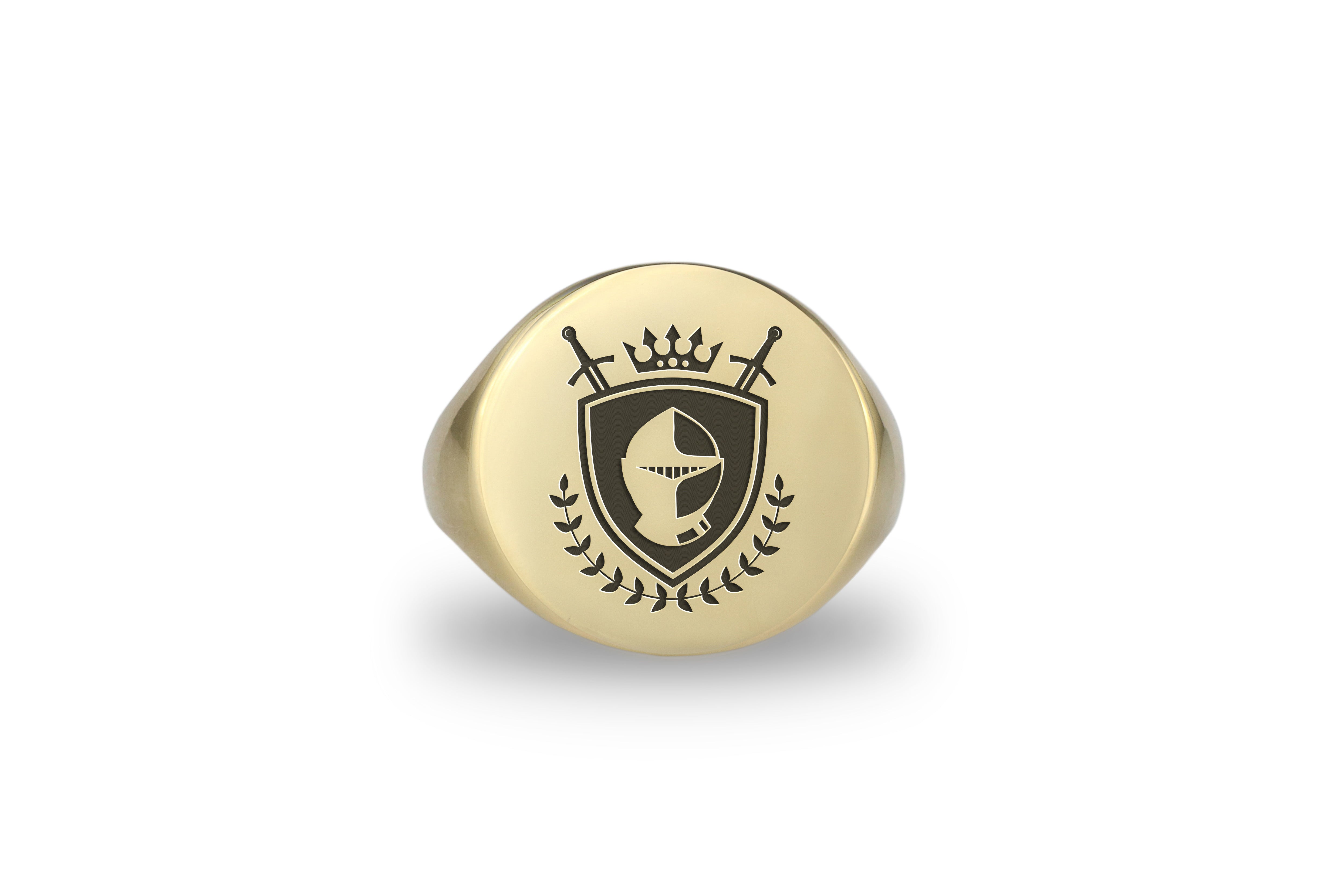 Engraved Royal Knight Signet Ring