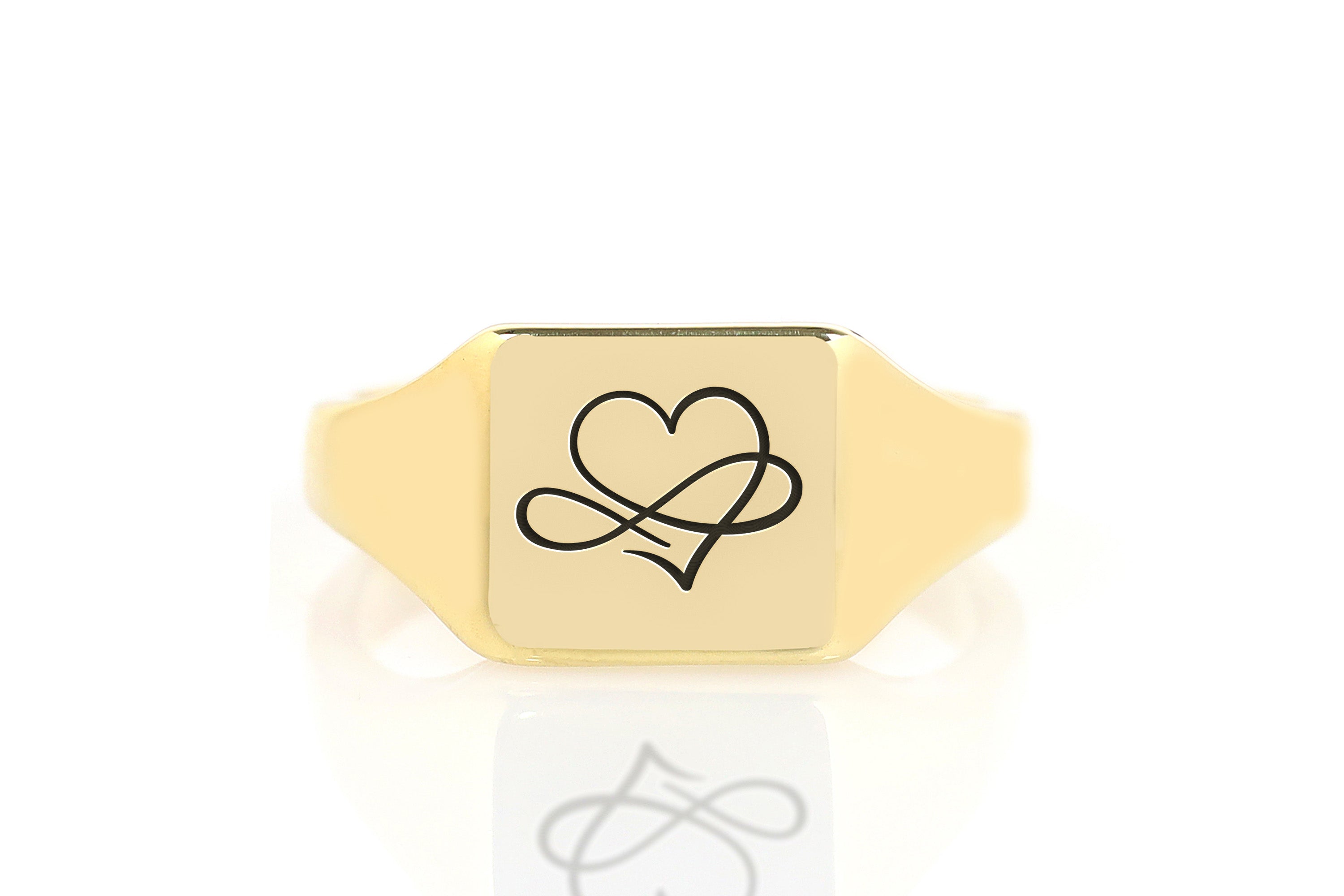 14k Gold Infinity Heart Ring