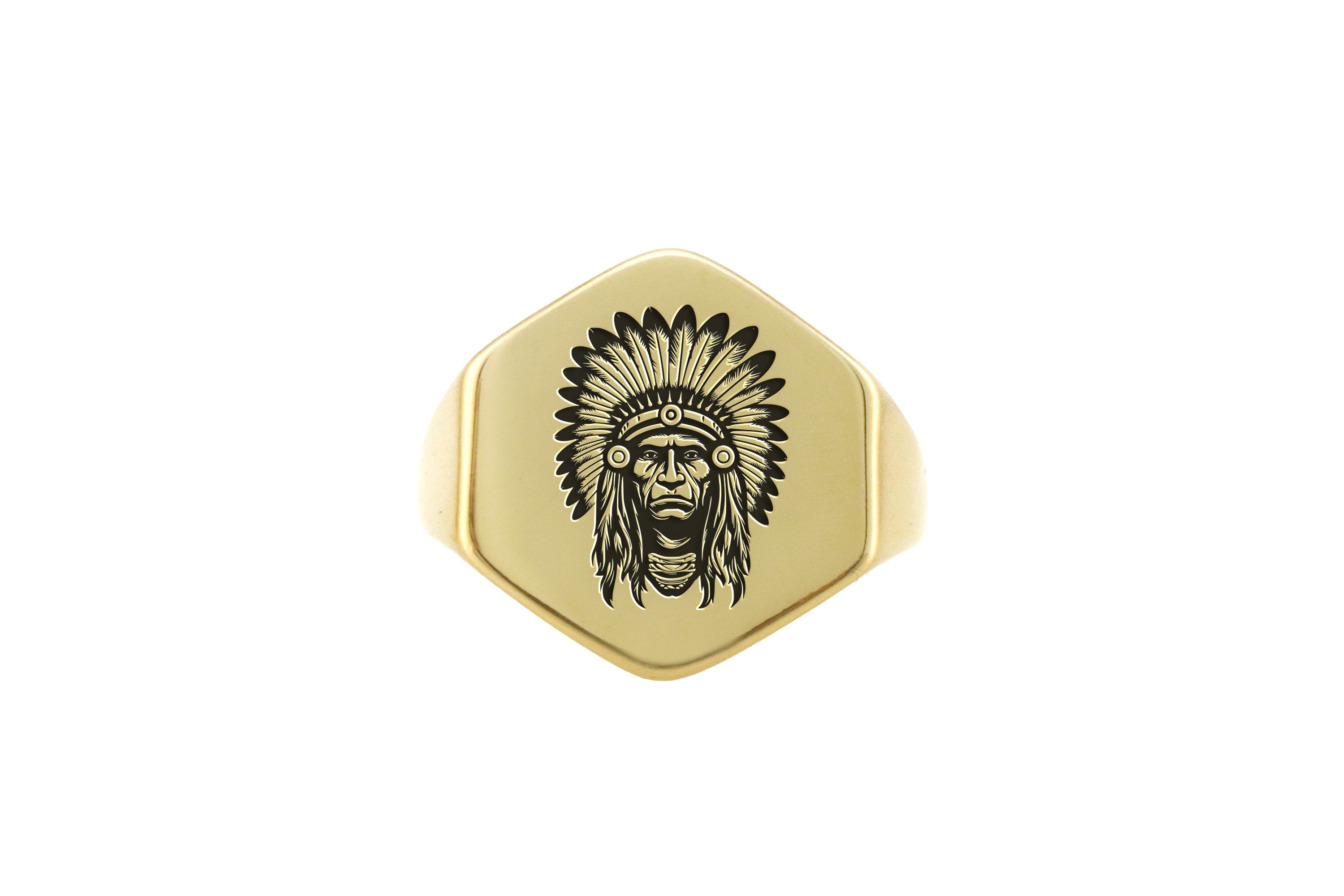 Indian Chief Engraved Ring