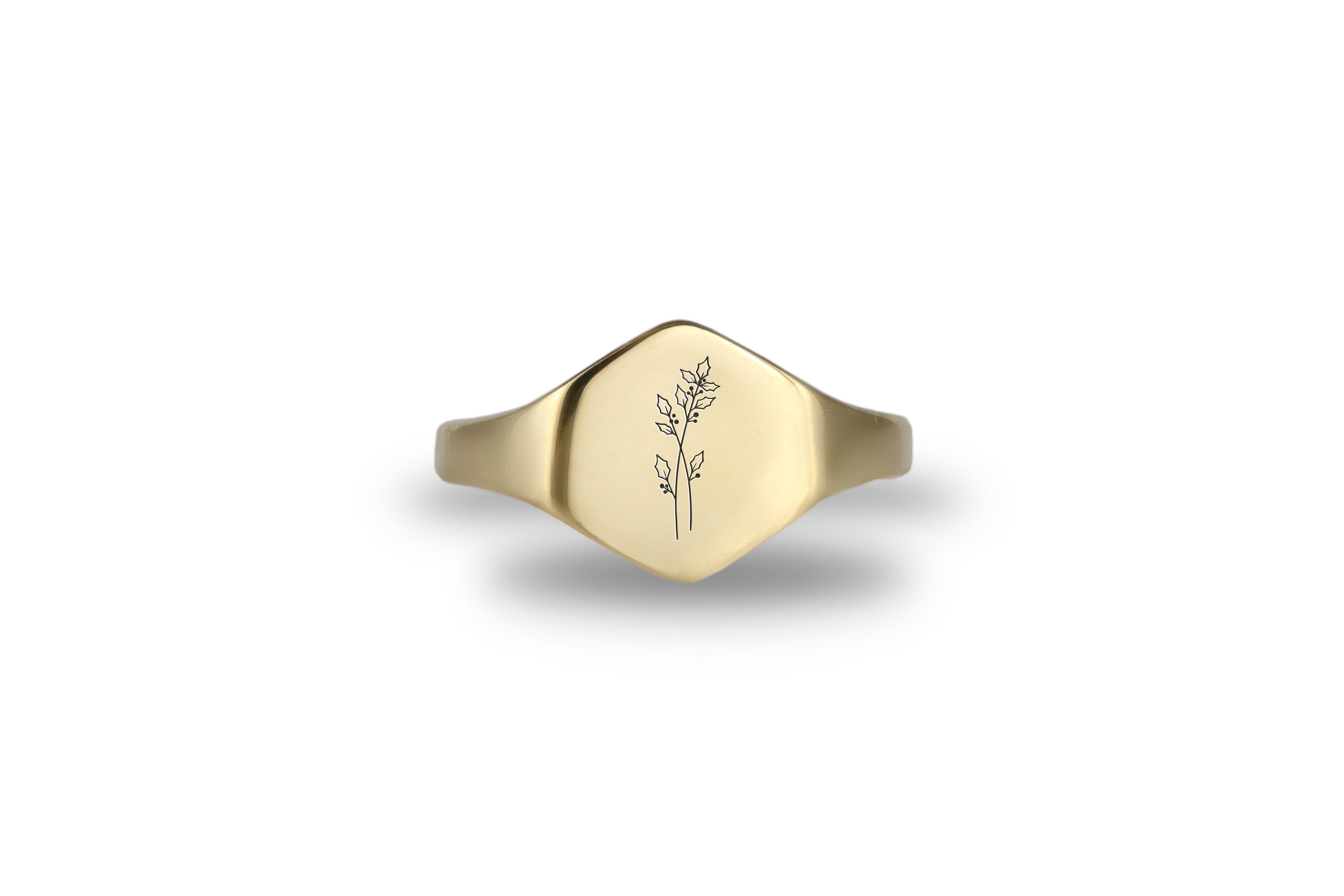 Birth Month Signet Ring