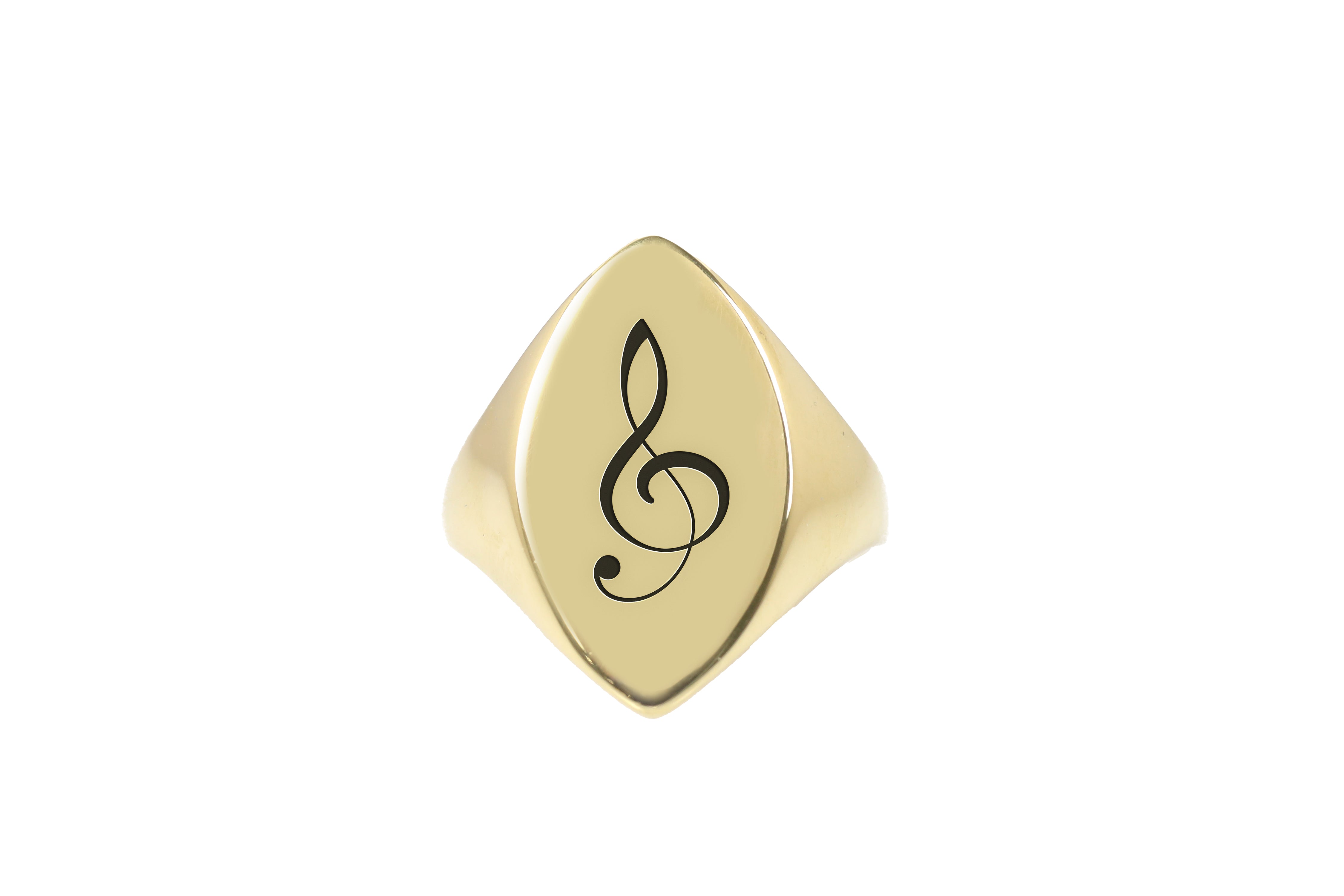 Treble Clef Signet Ring