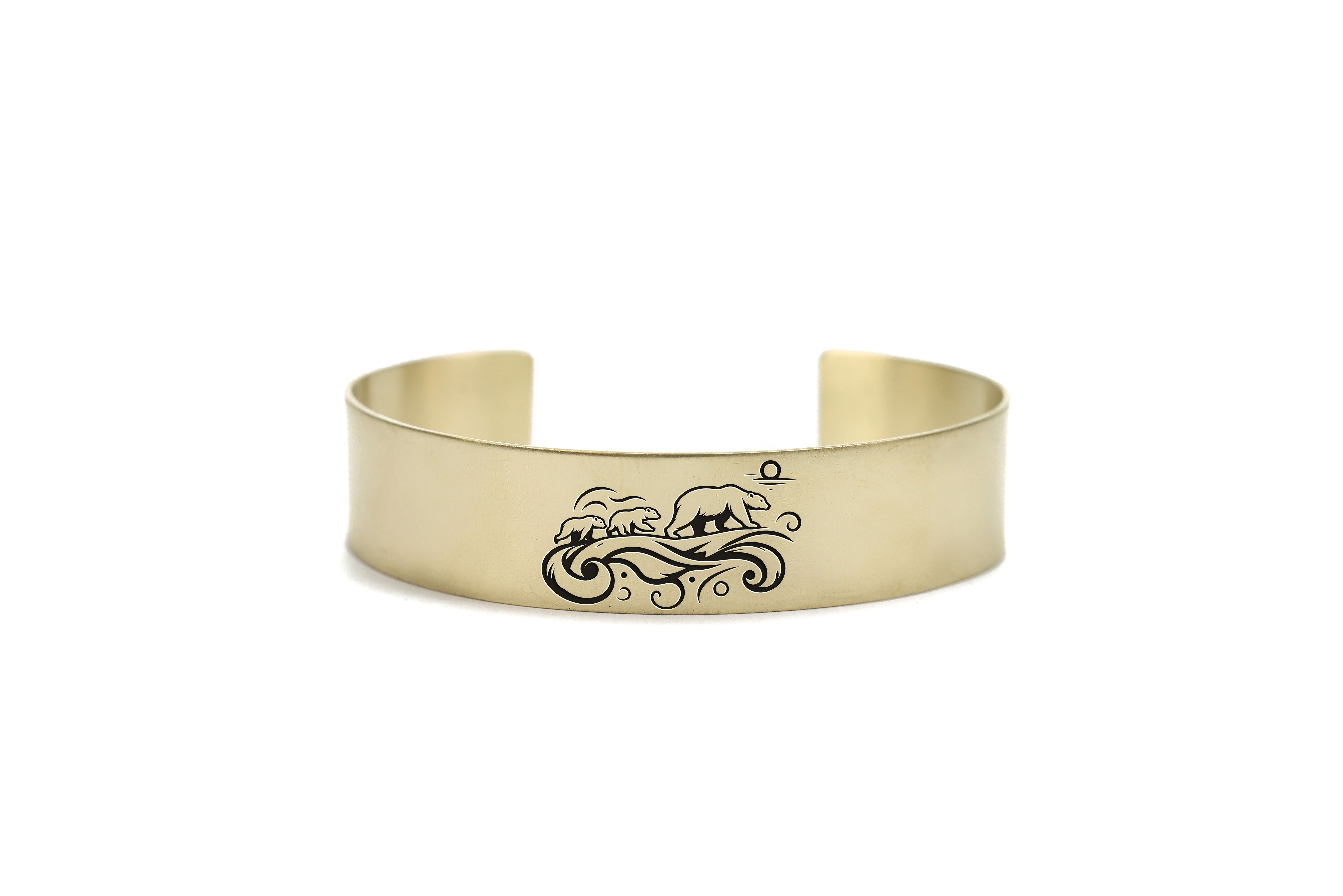 14k Gold Polar Bears Bracelet