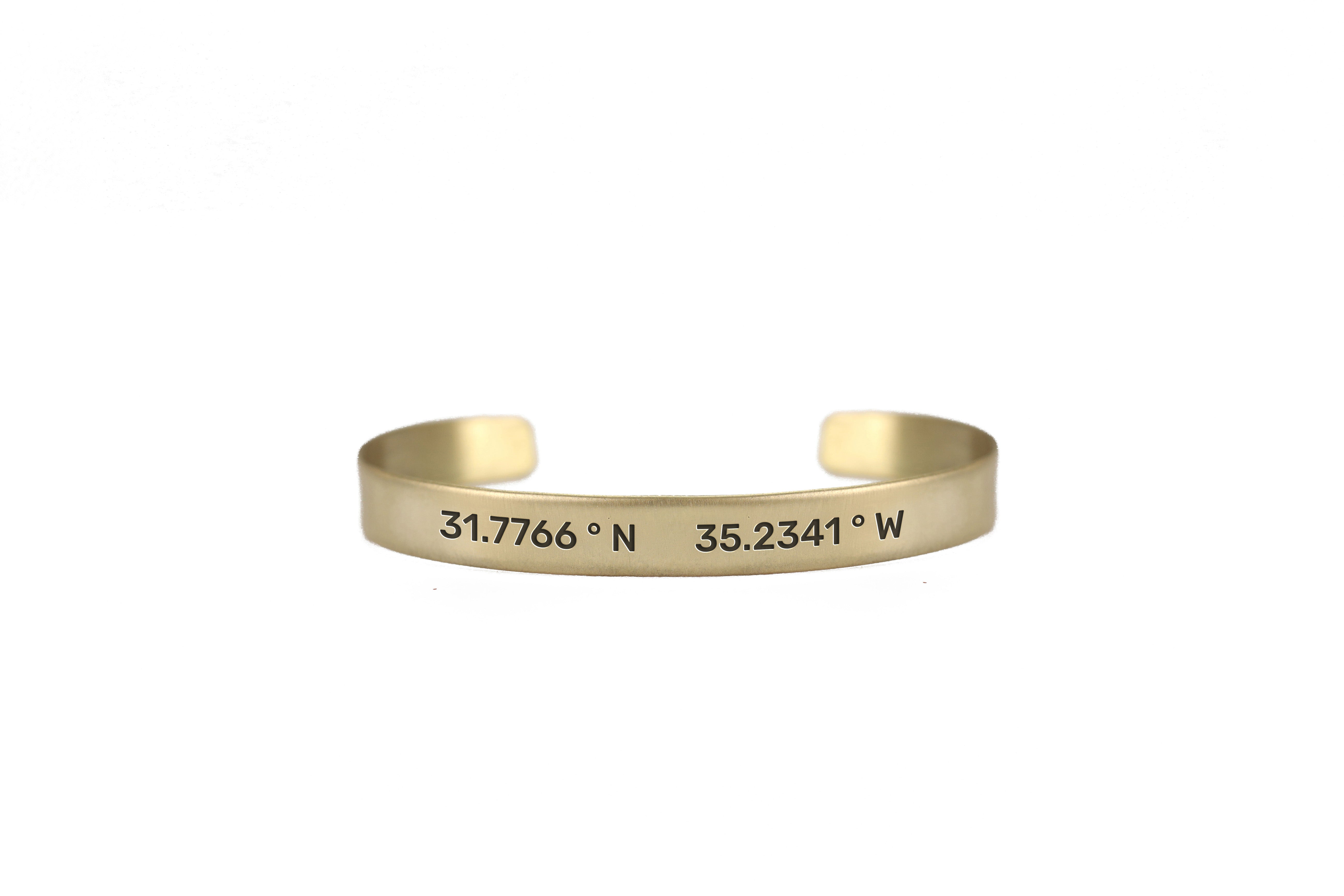 Custom Coordinates Engraved Bracelet