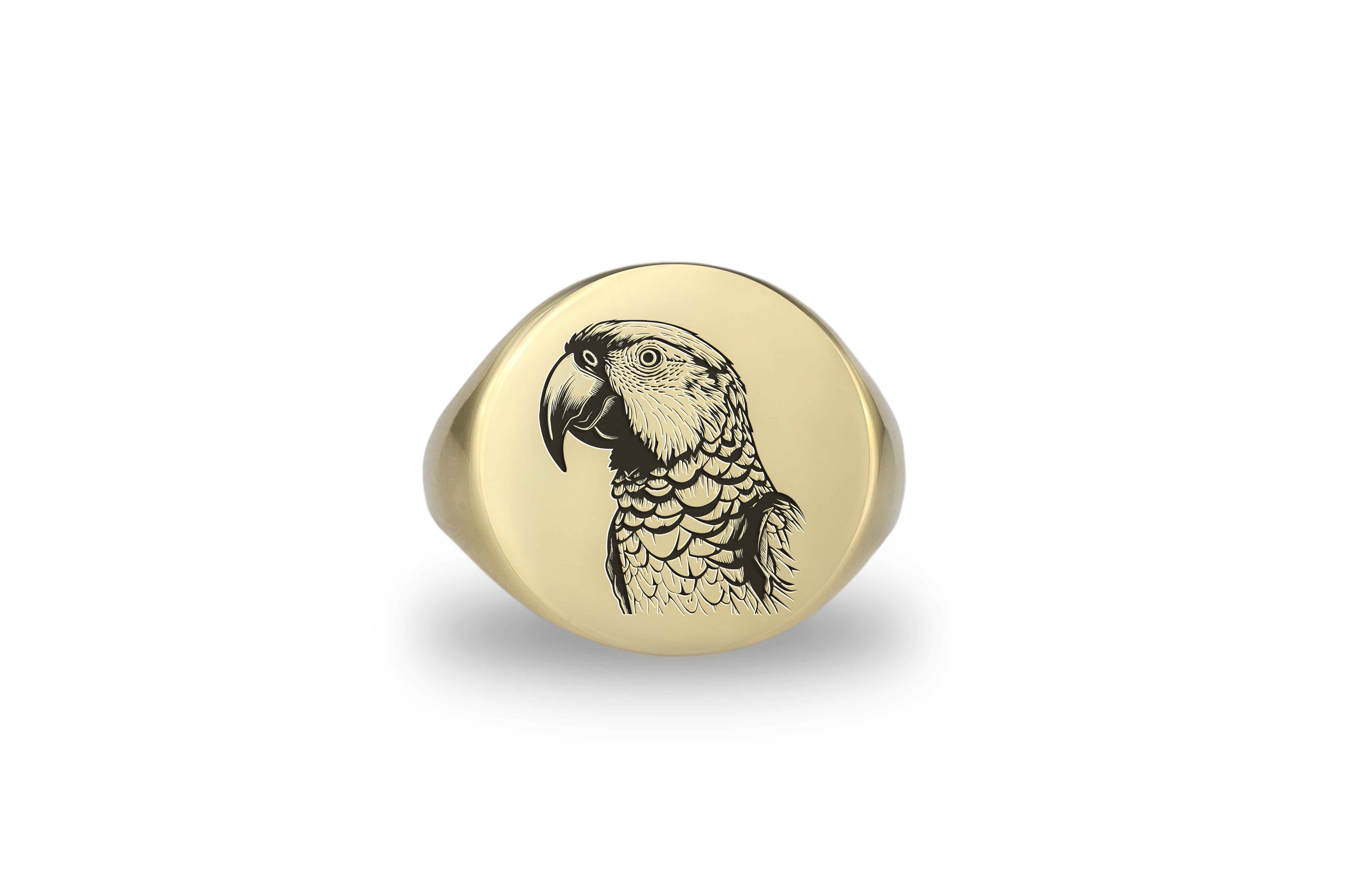 Gold Custom Parrot Ring