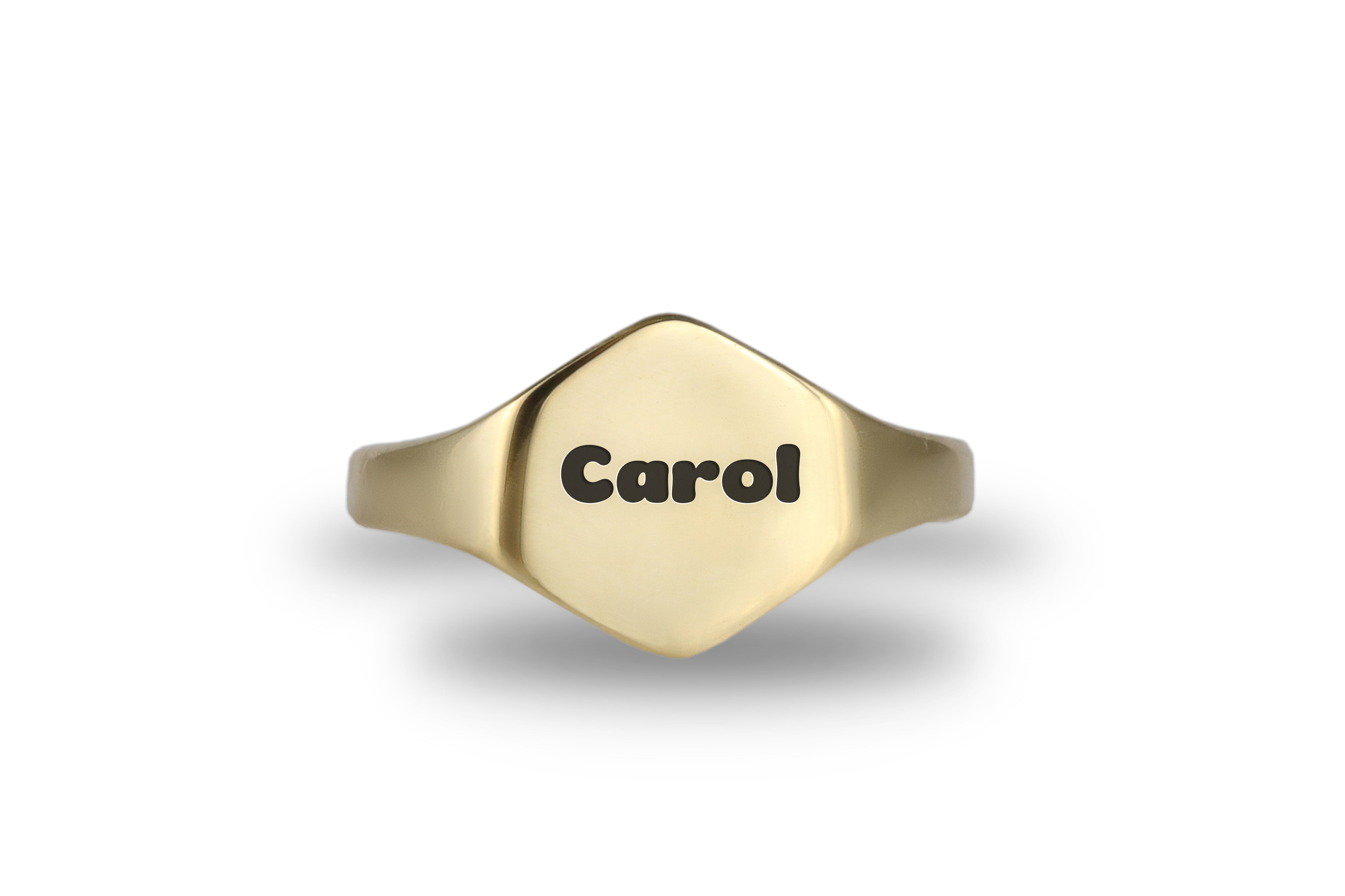 Vintage Font Engraved Ring