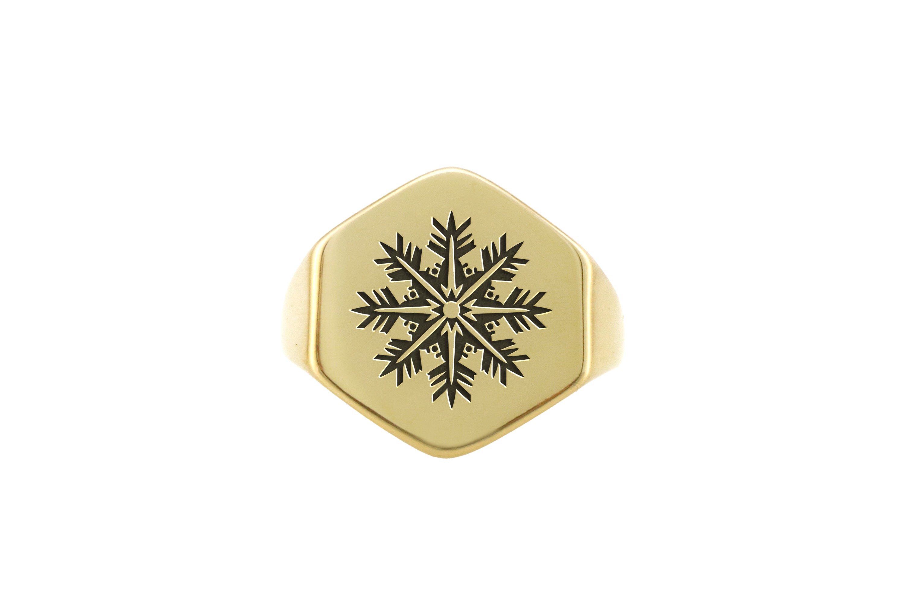 Winter Theme Engraved Ring