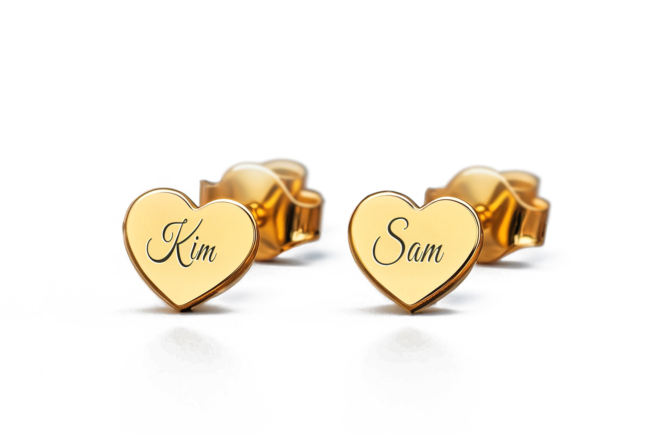 Heart Shaped Stud Earrings