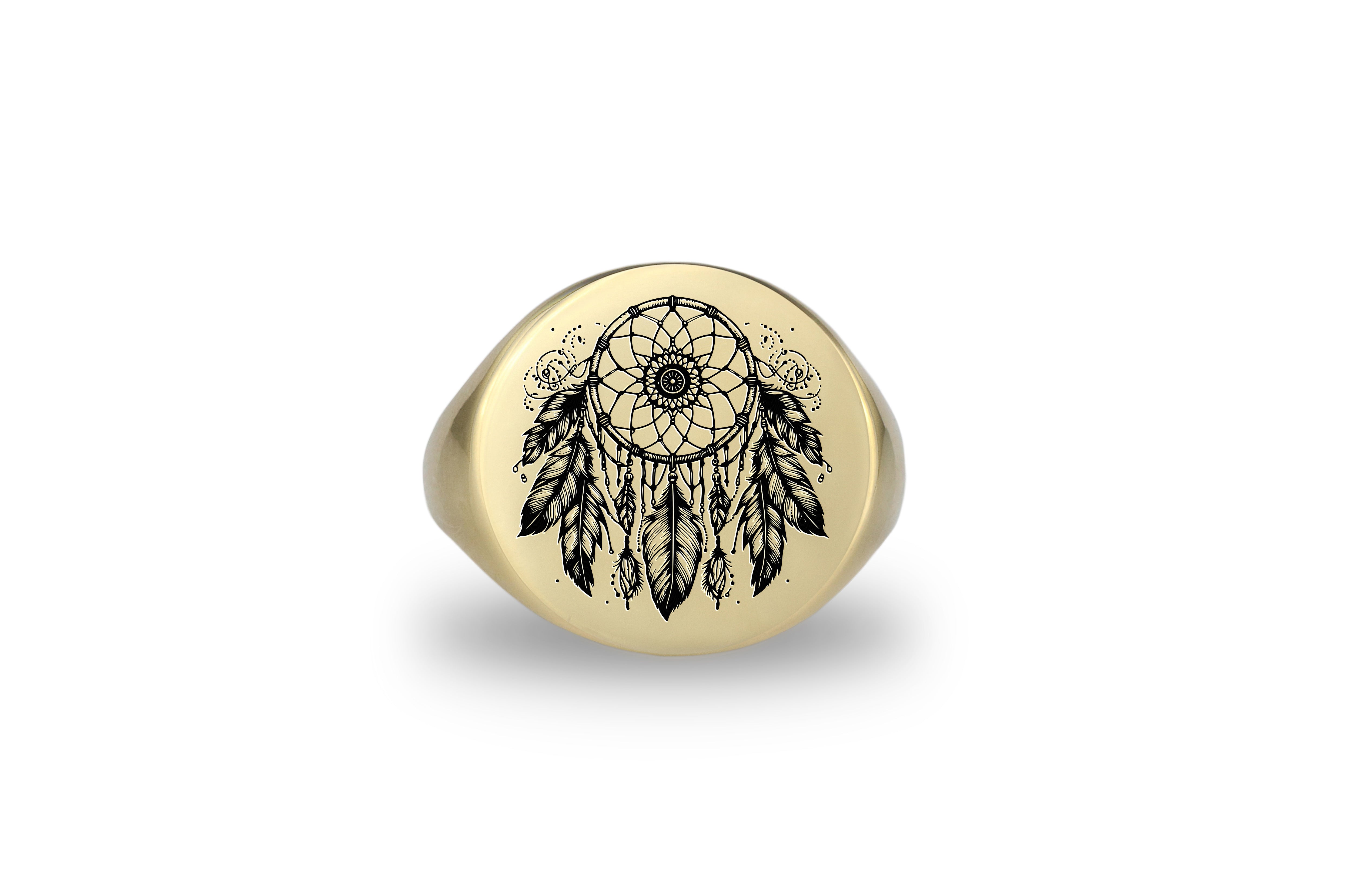 Engraved Dream Catcher Ring