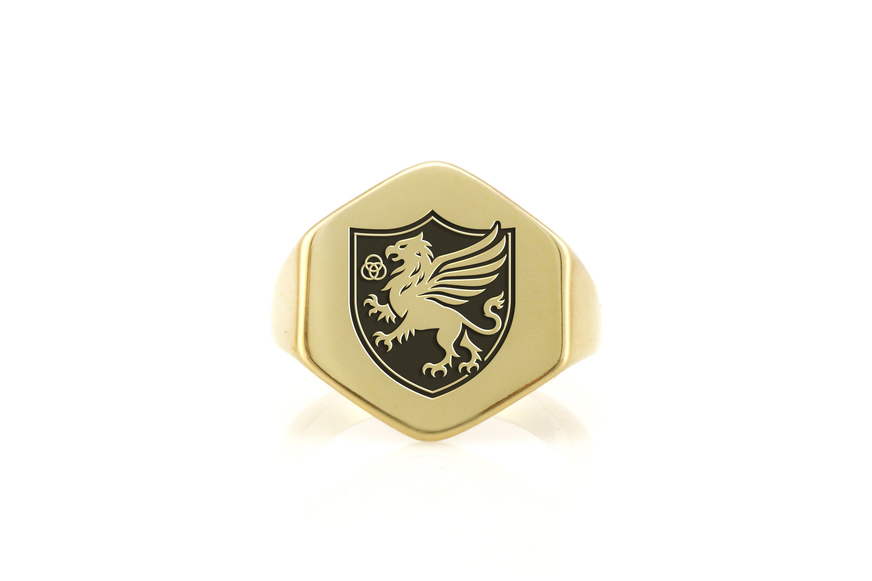 Griffin Crest Signet Ring in Gold