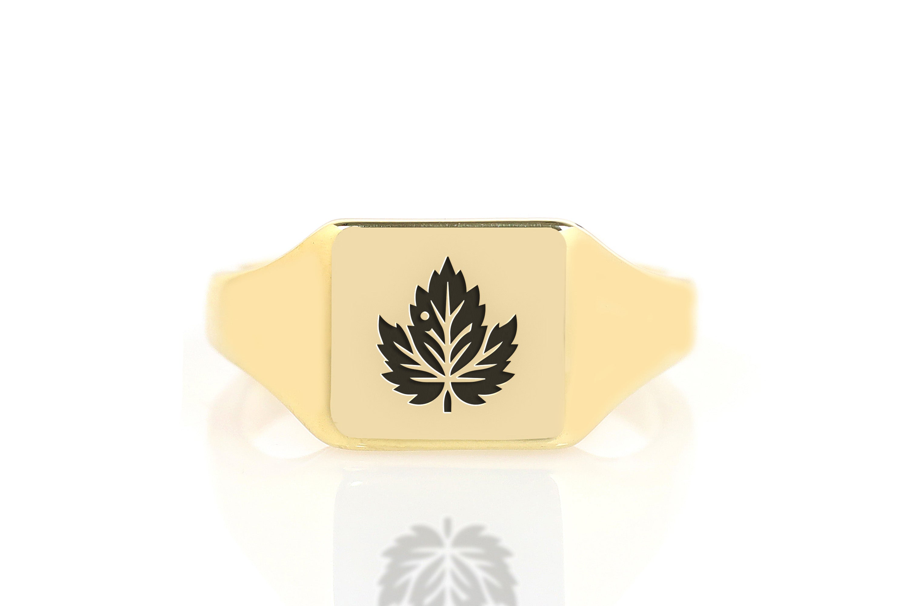 Maple Tree Leaf Signet Ring