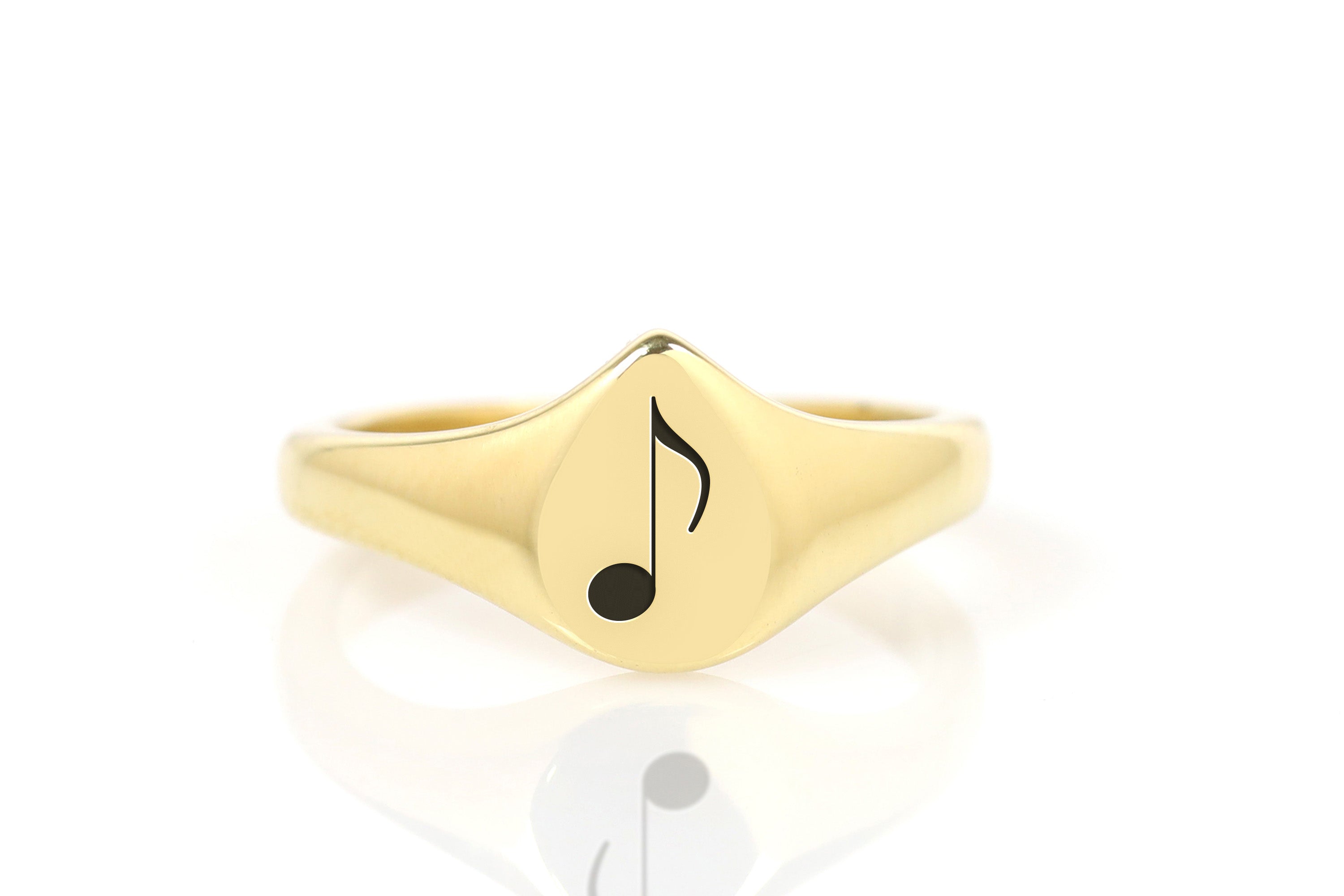 Gold Music Quaver Ring
