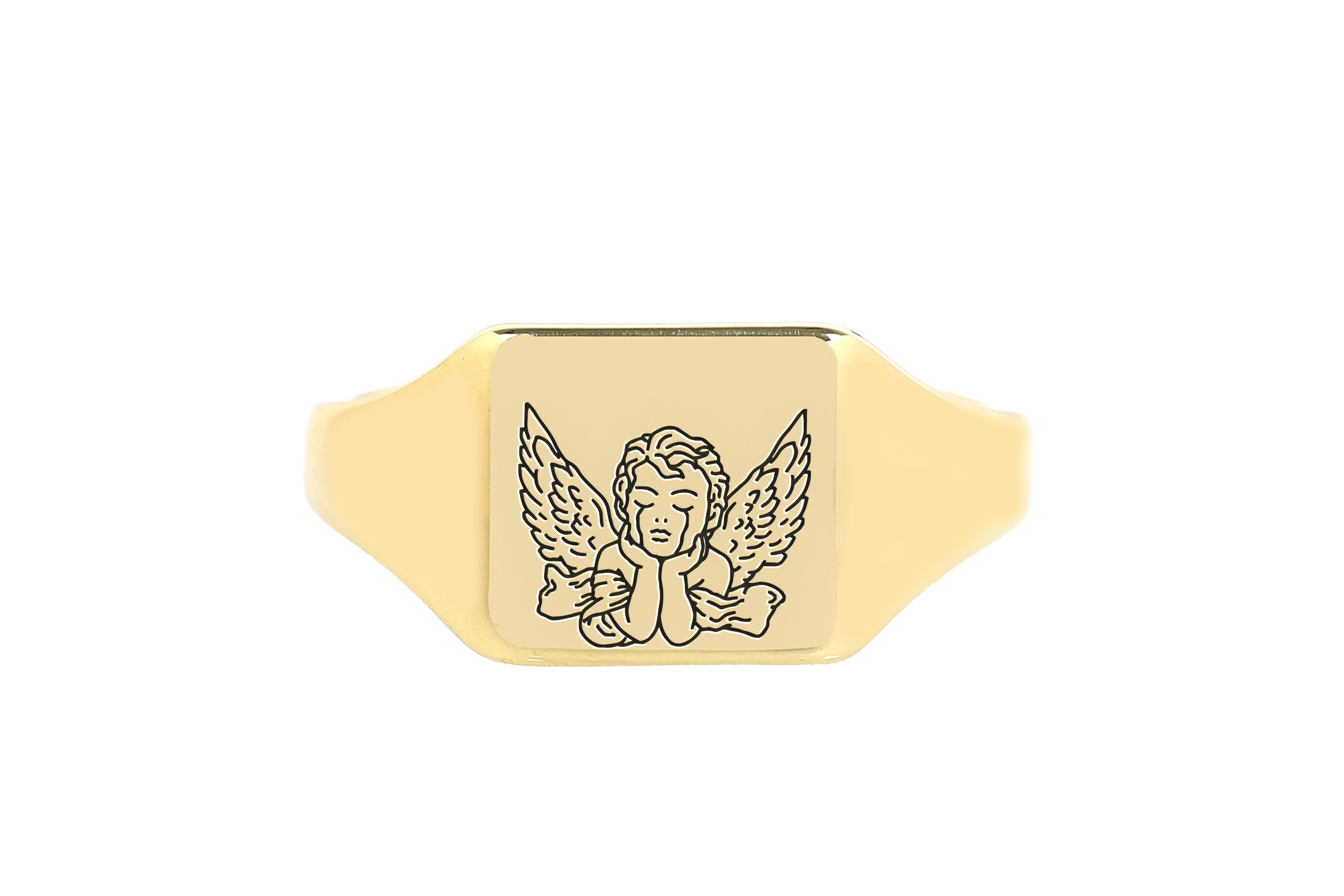 Engraved Cute Cupid Ring
