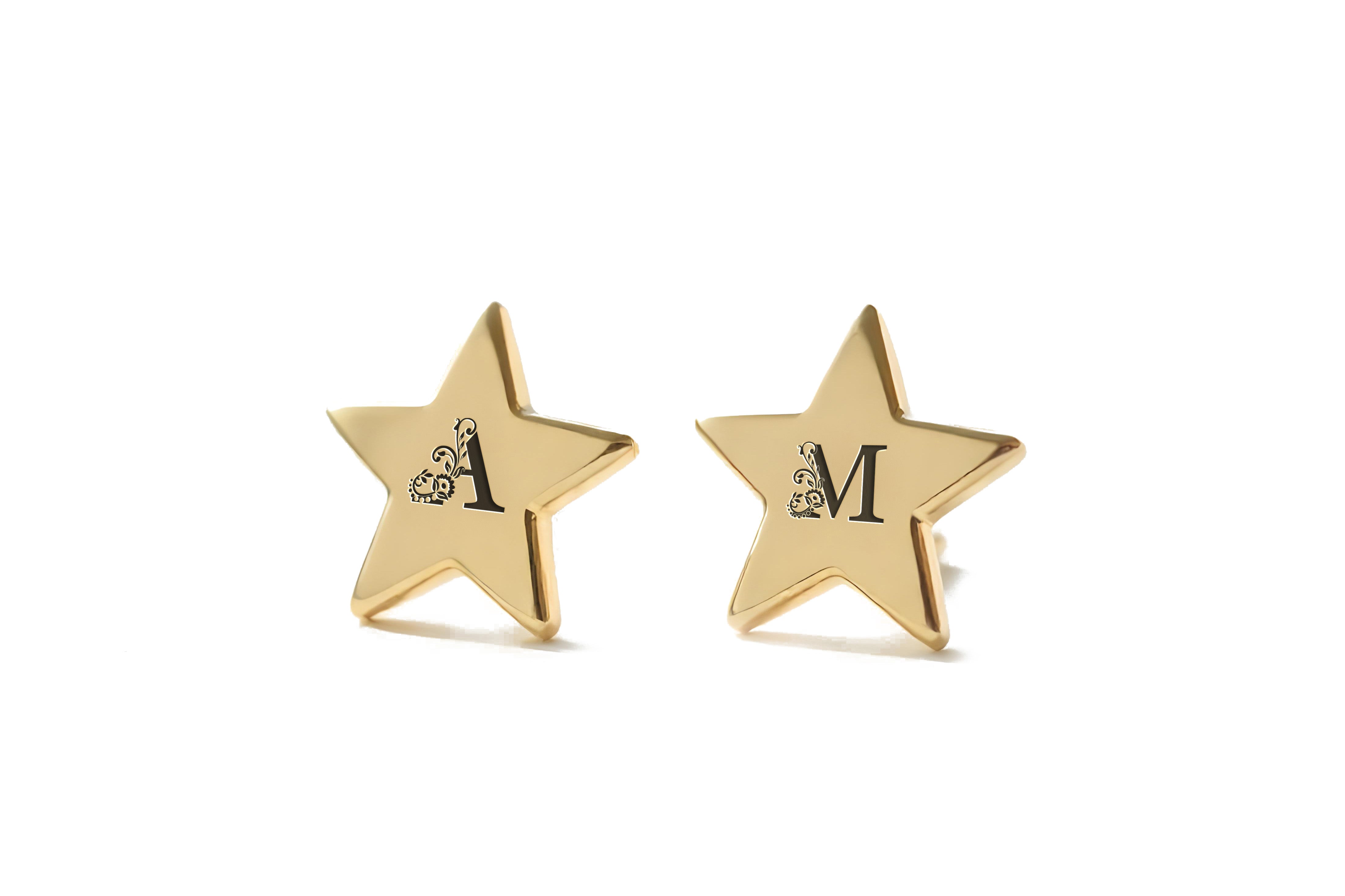 Custom Letter Stud Earrings