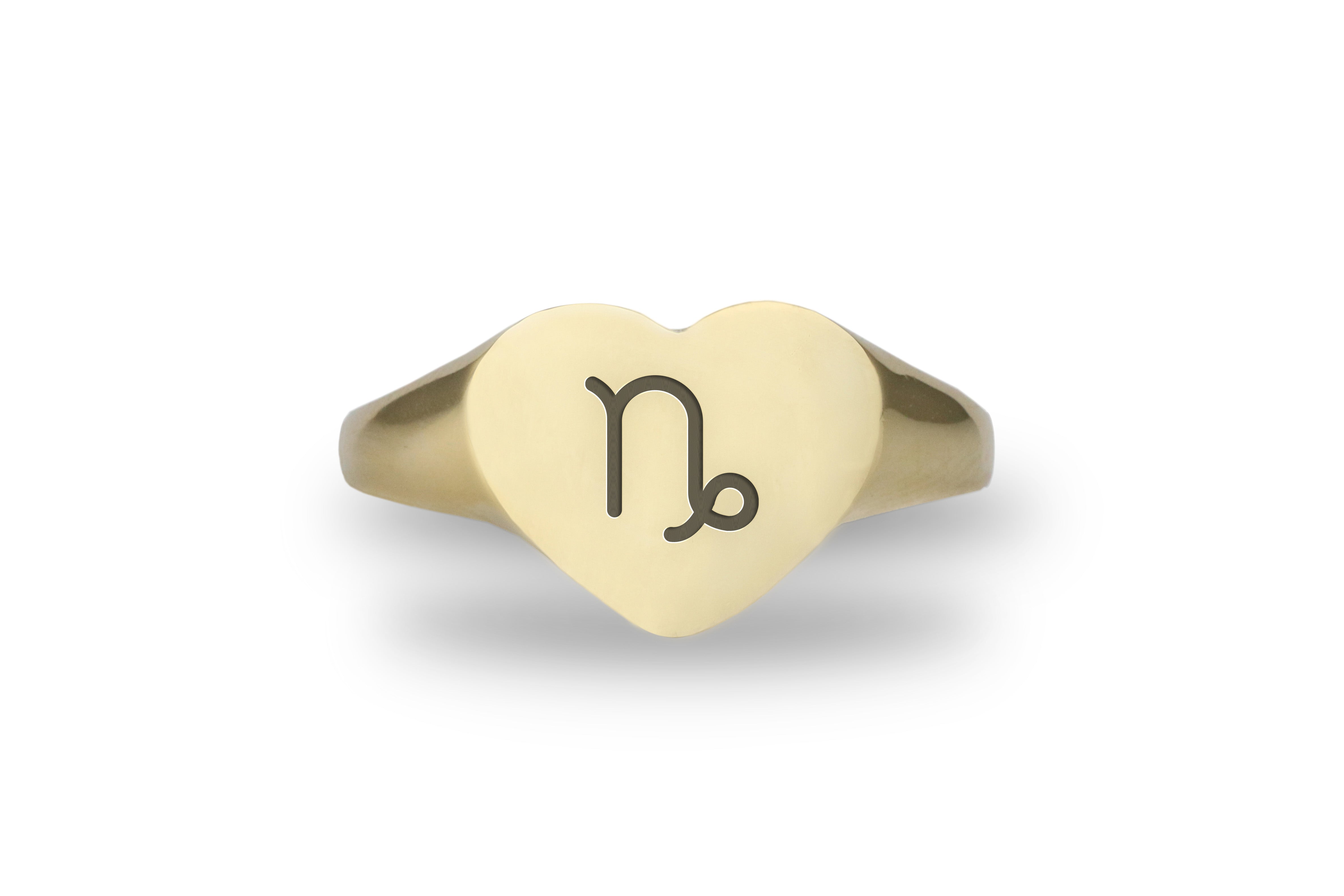 Engraved Capricornus Signet Ring