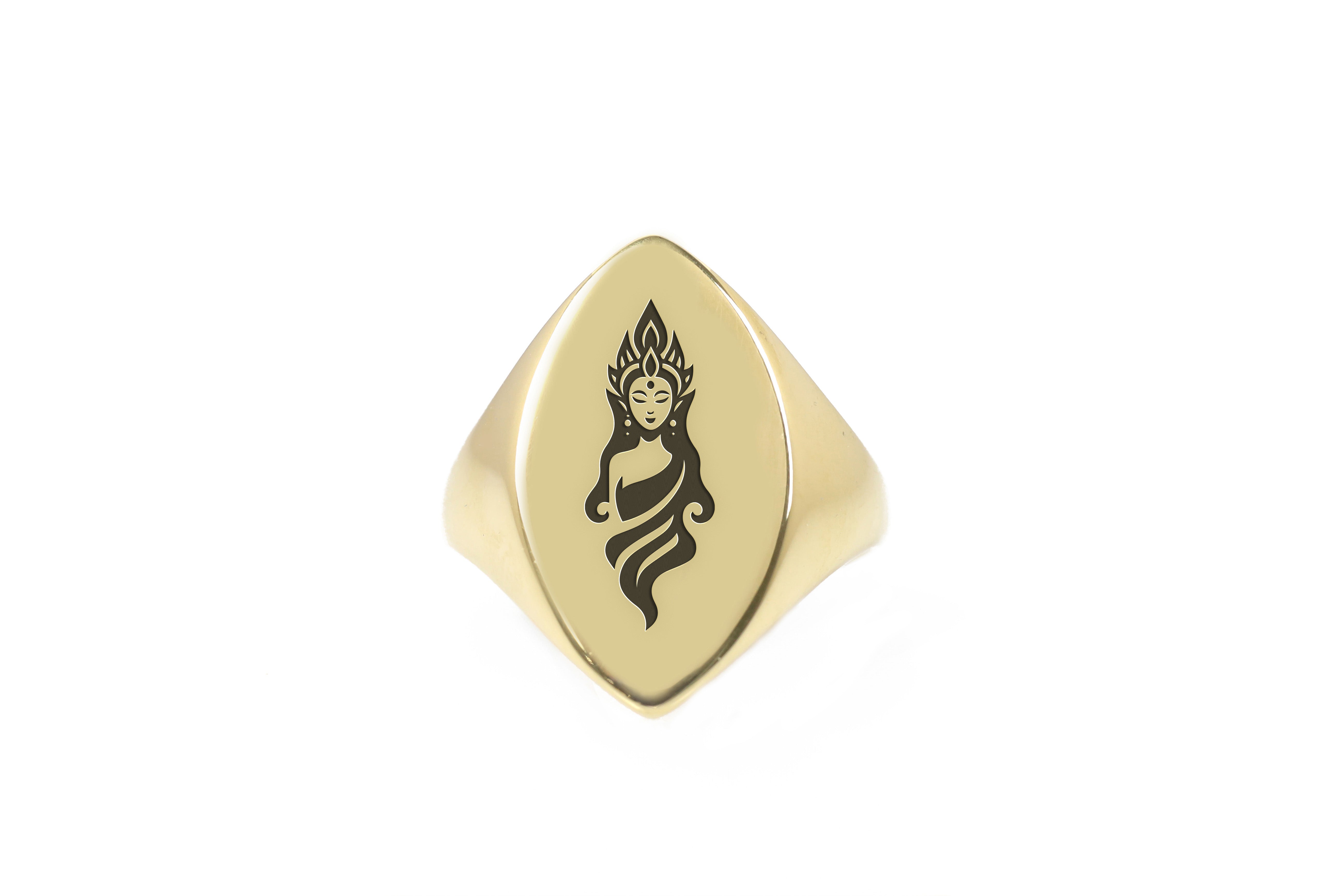 14k Gold Buddhism Ring