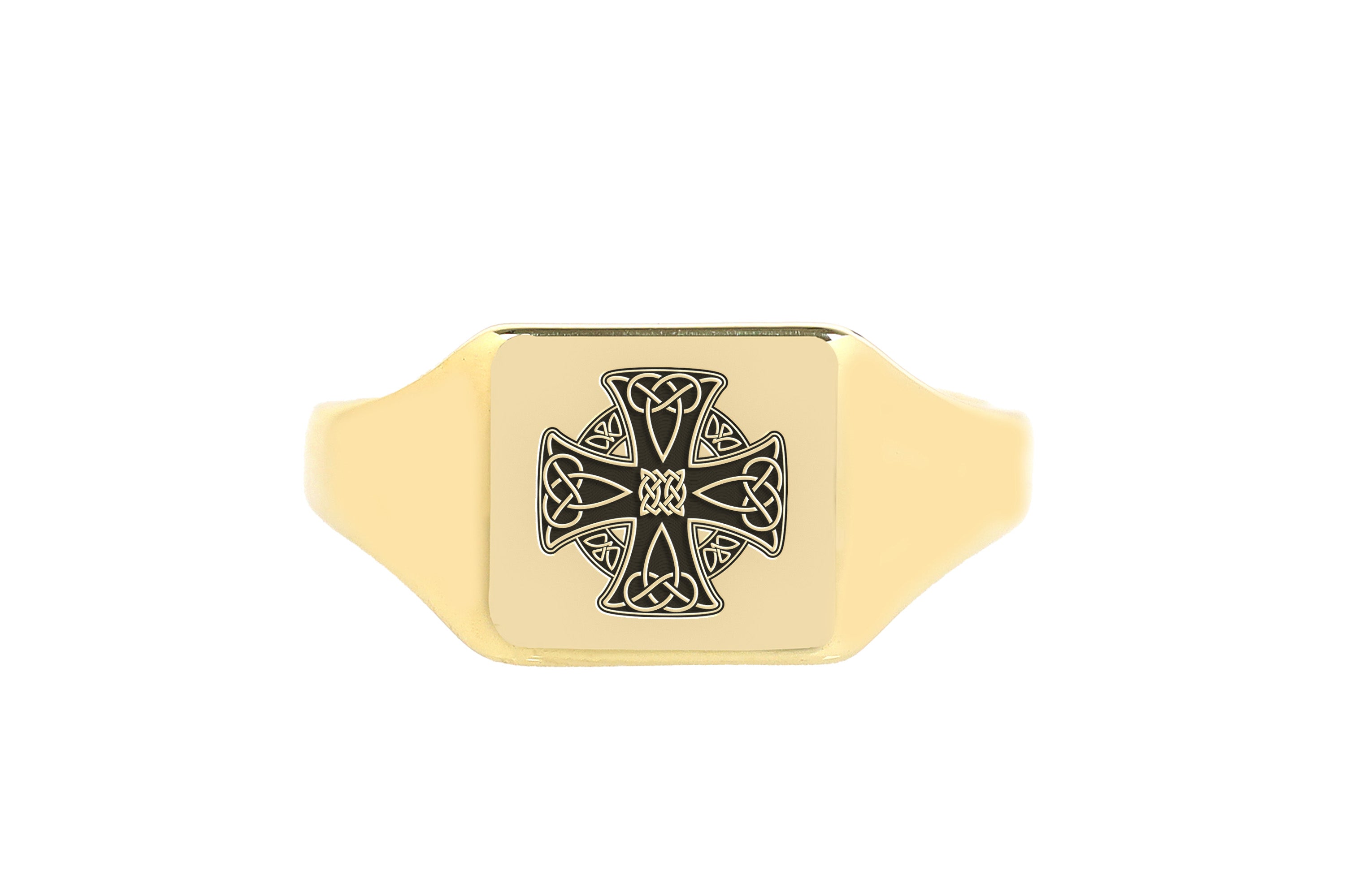 14k Gold Celtic Cross Ring
