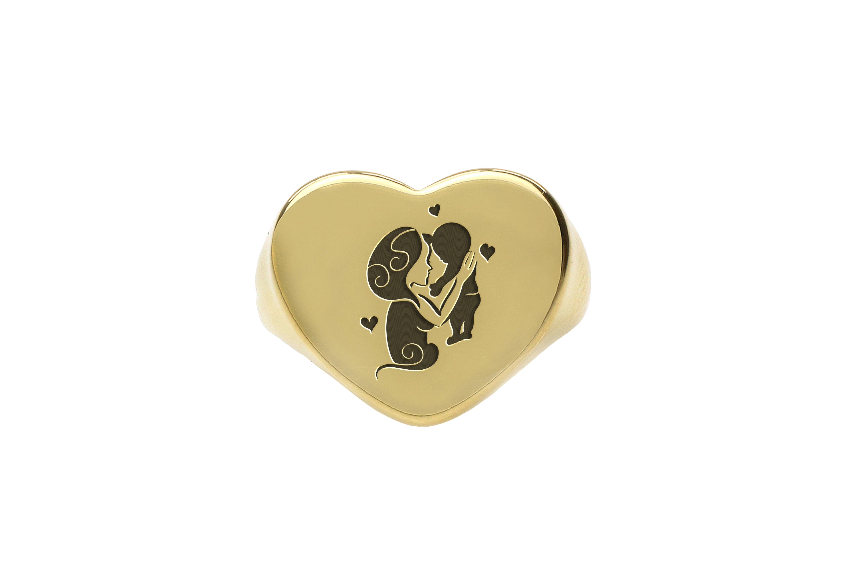 Gold Mother And Baby Ring