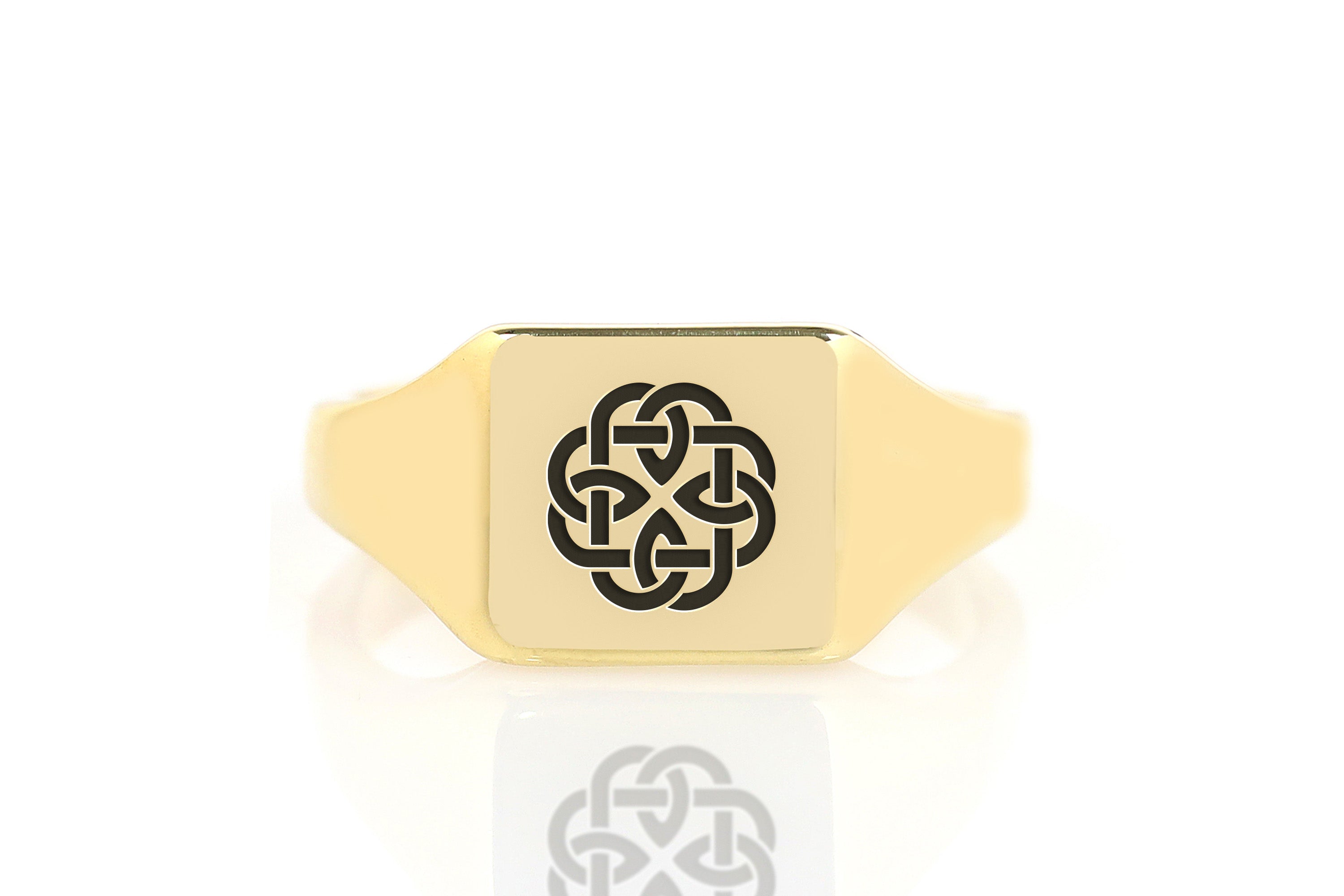 Engraved Celtic Cross Ring