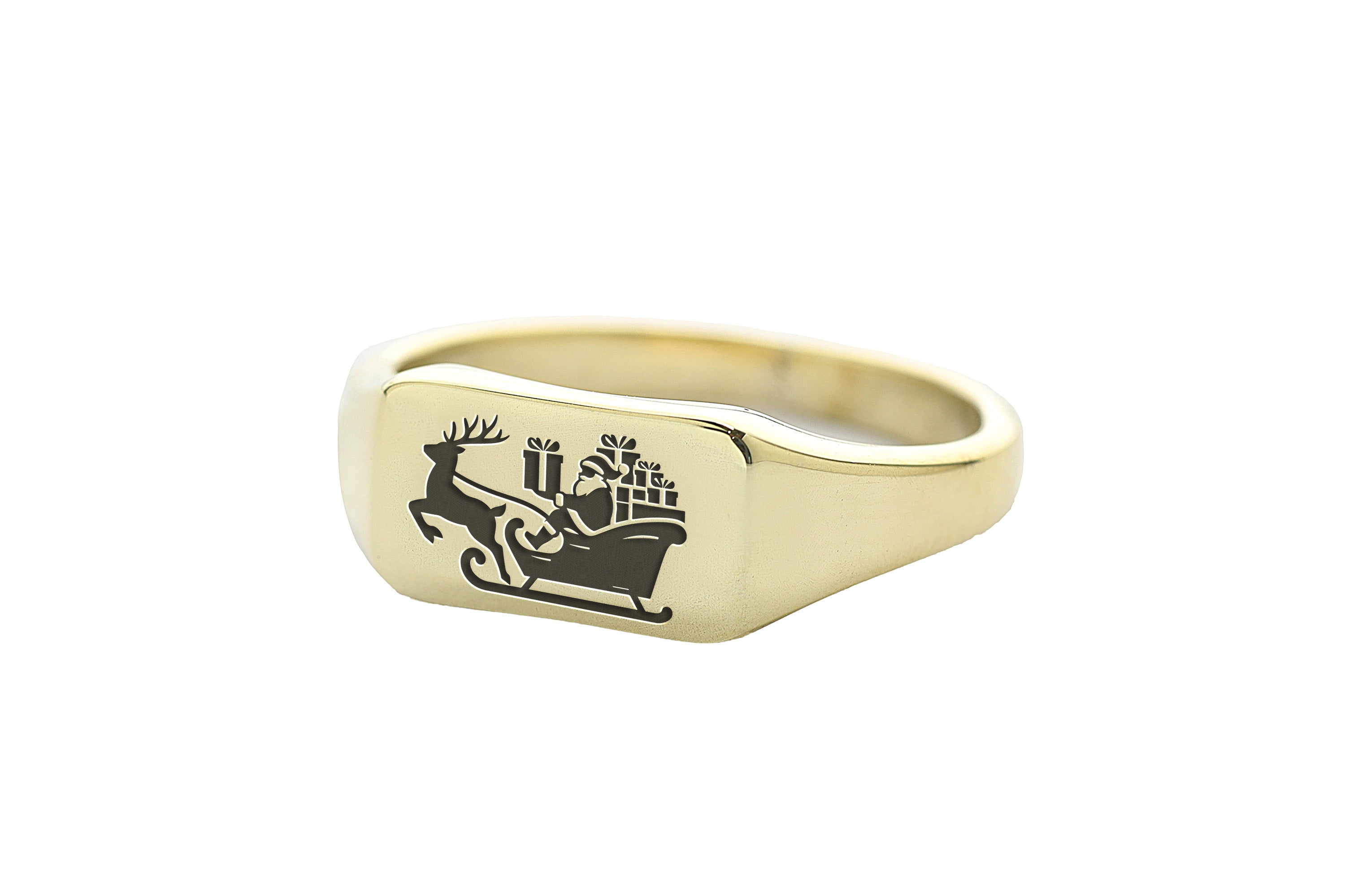 14k Gold Santa Claus Ring