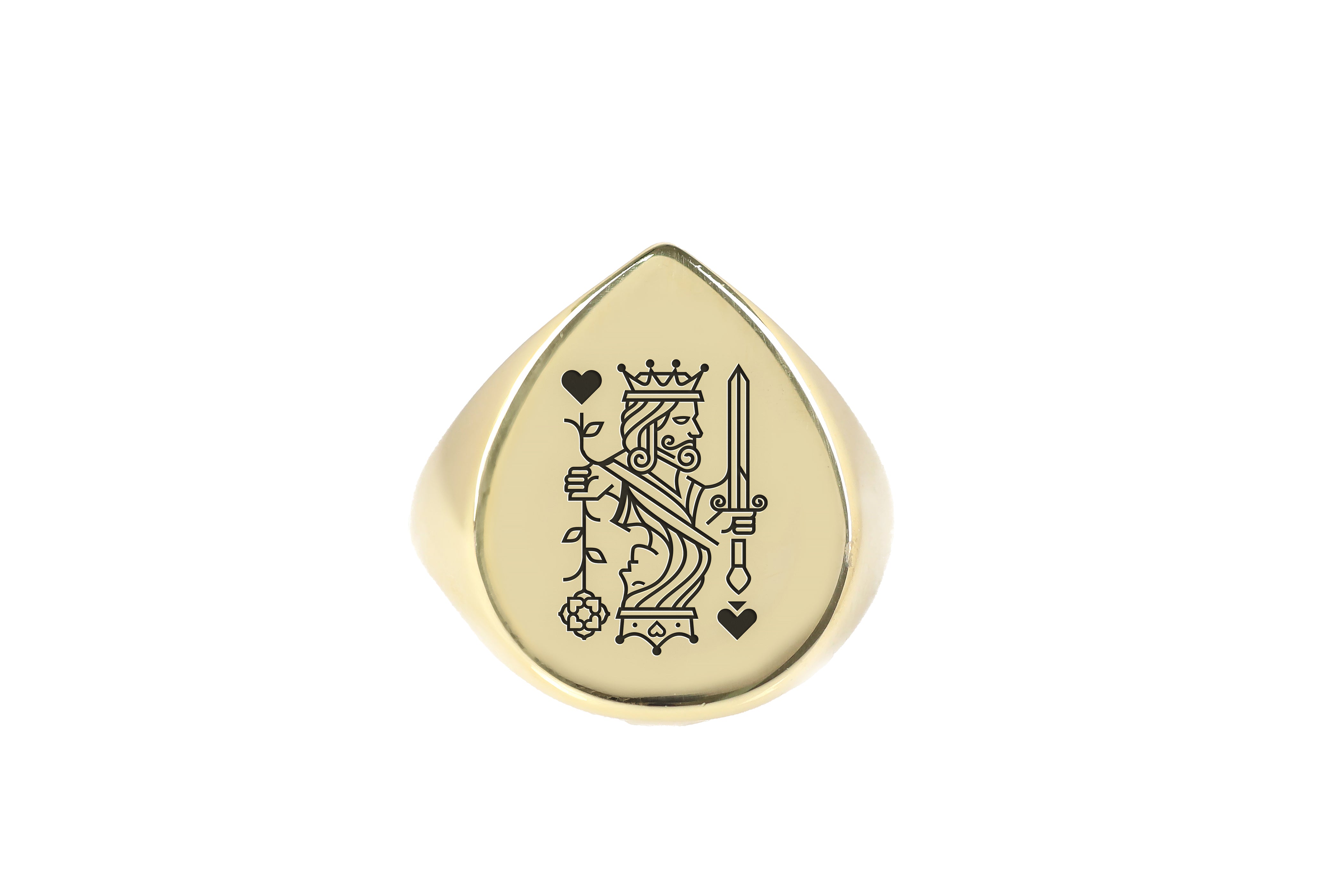 Custom Poker Engraved Ring