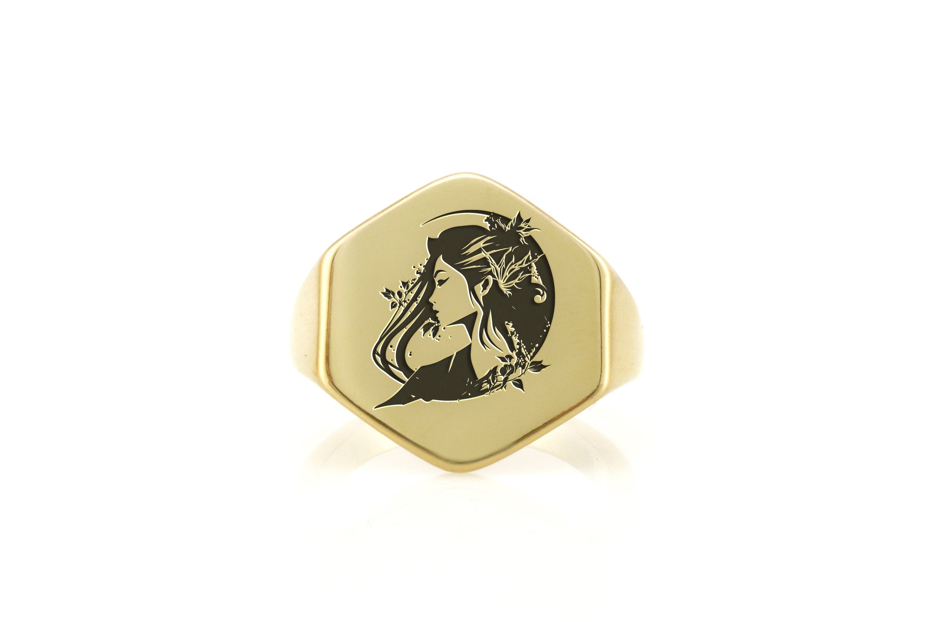 Engraved Japanese Women Ring