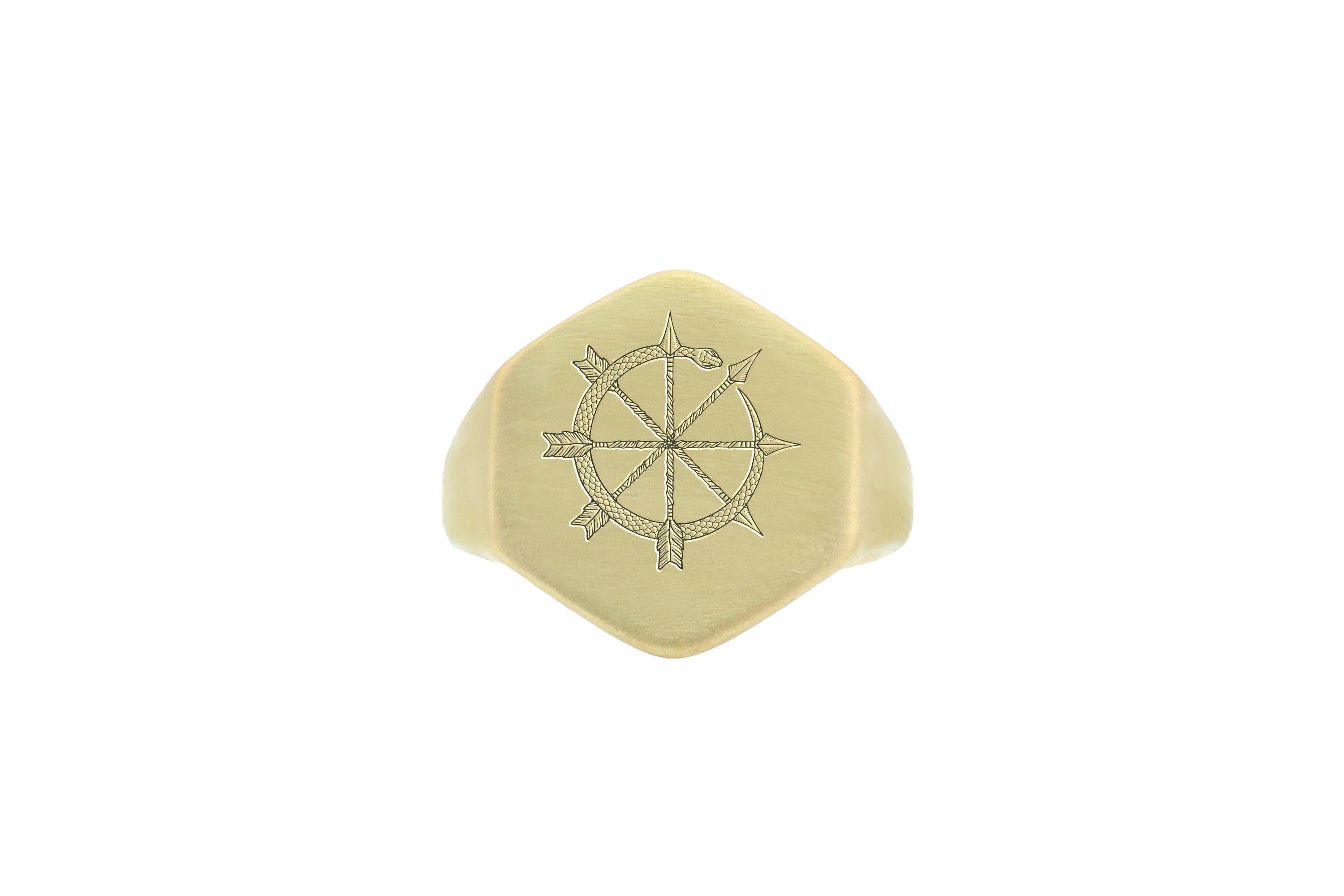 Serpent Arrow Signet Ring