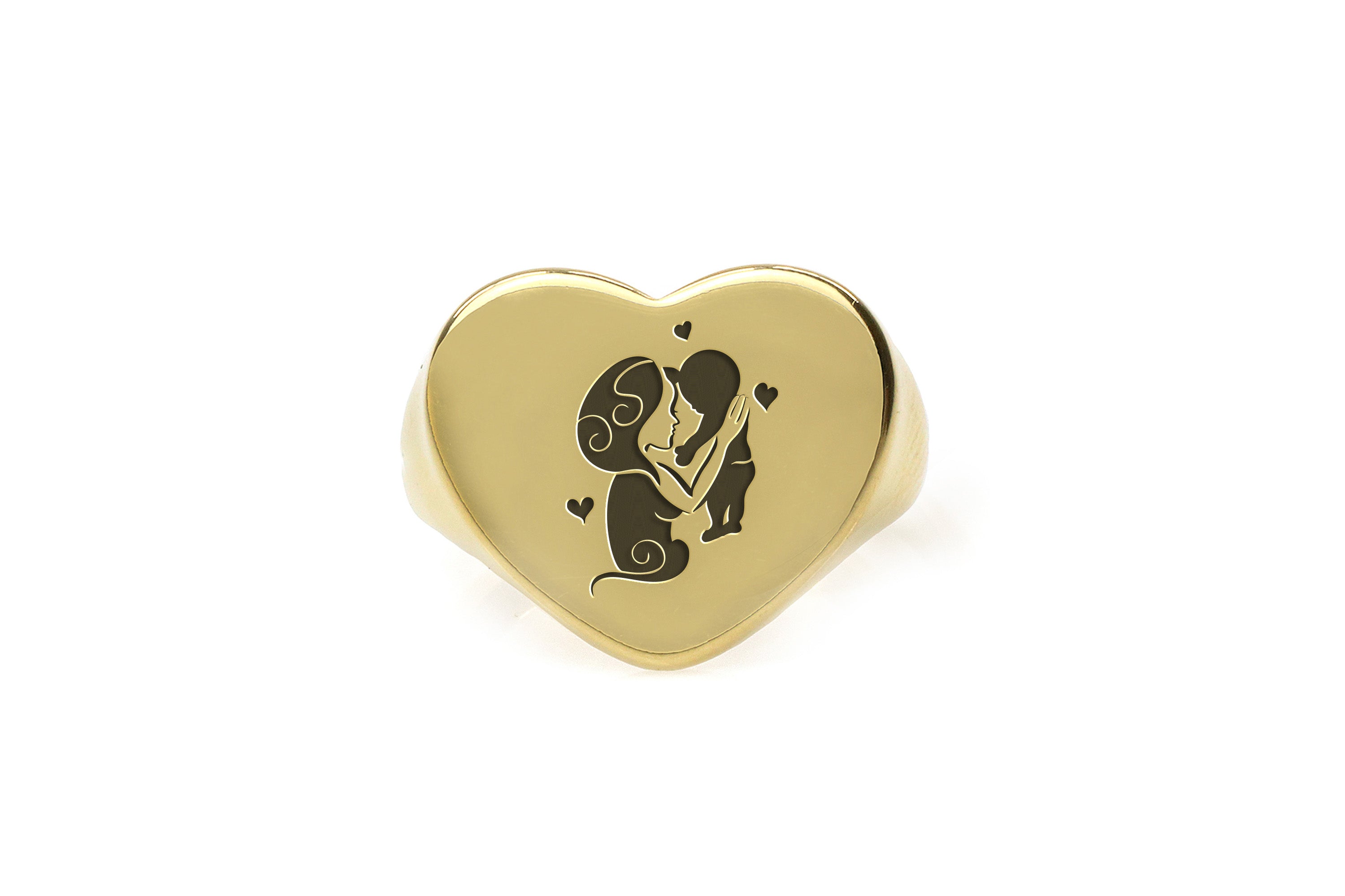 Gold Mother And Baby Ring