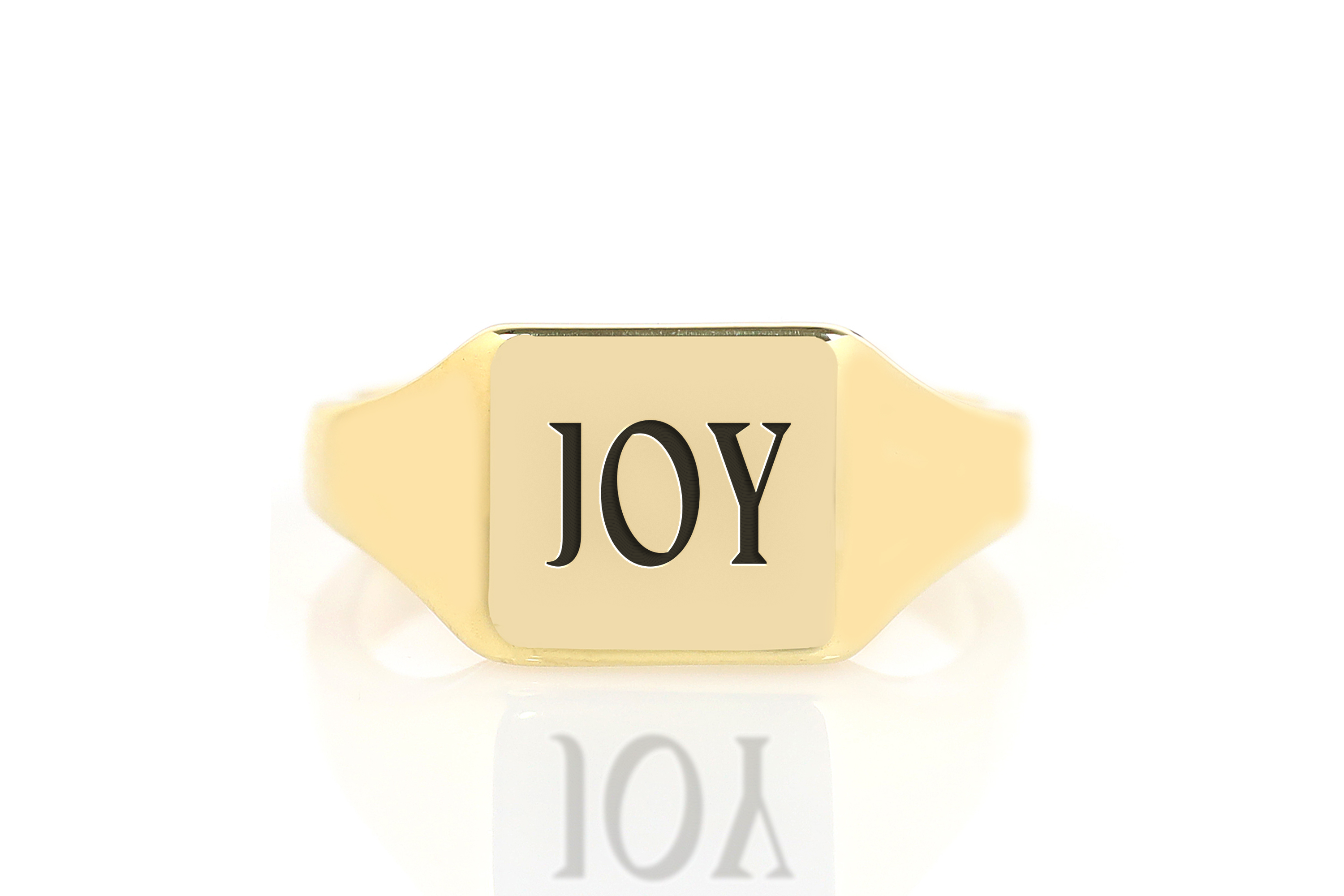 Custom Text Engraved Ring
