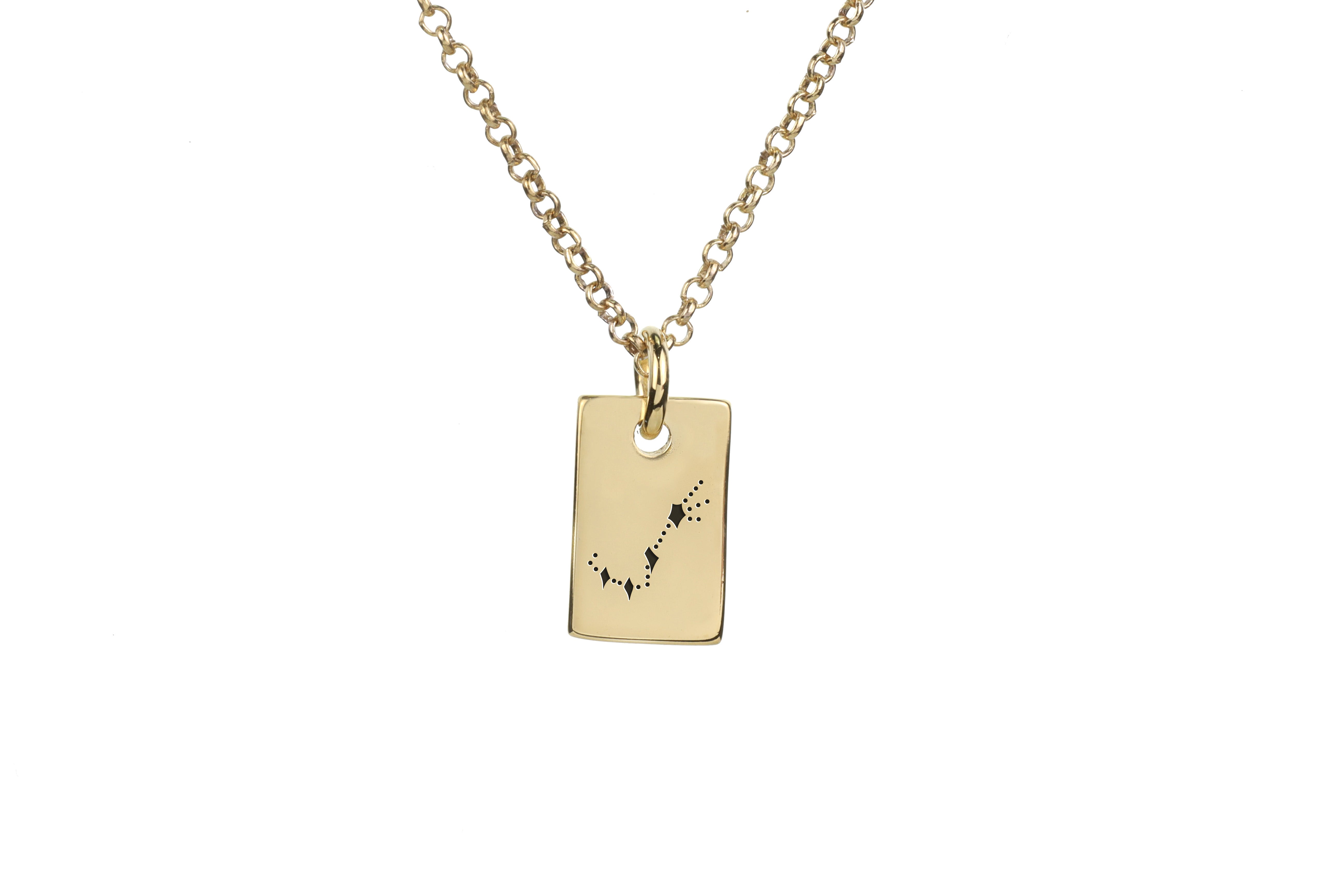 Engraved Scorpio Pendant Necklace