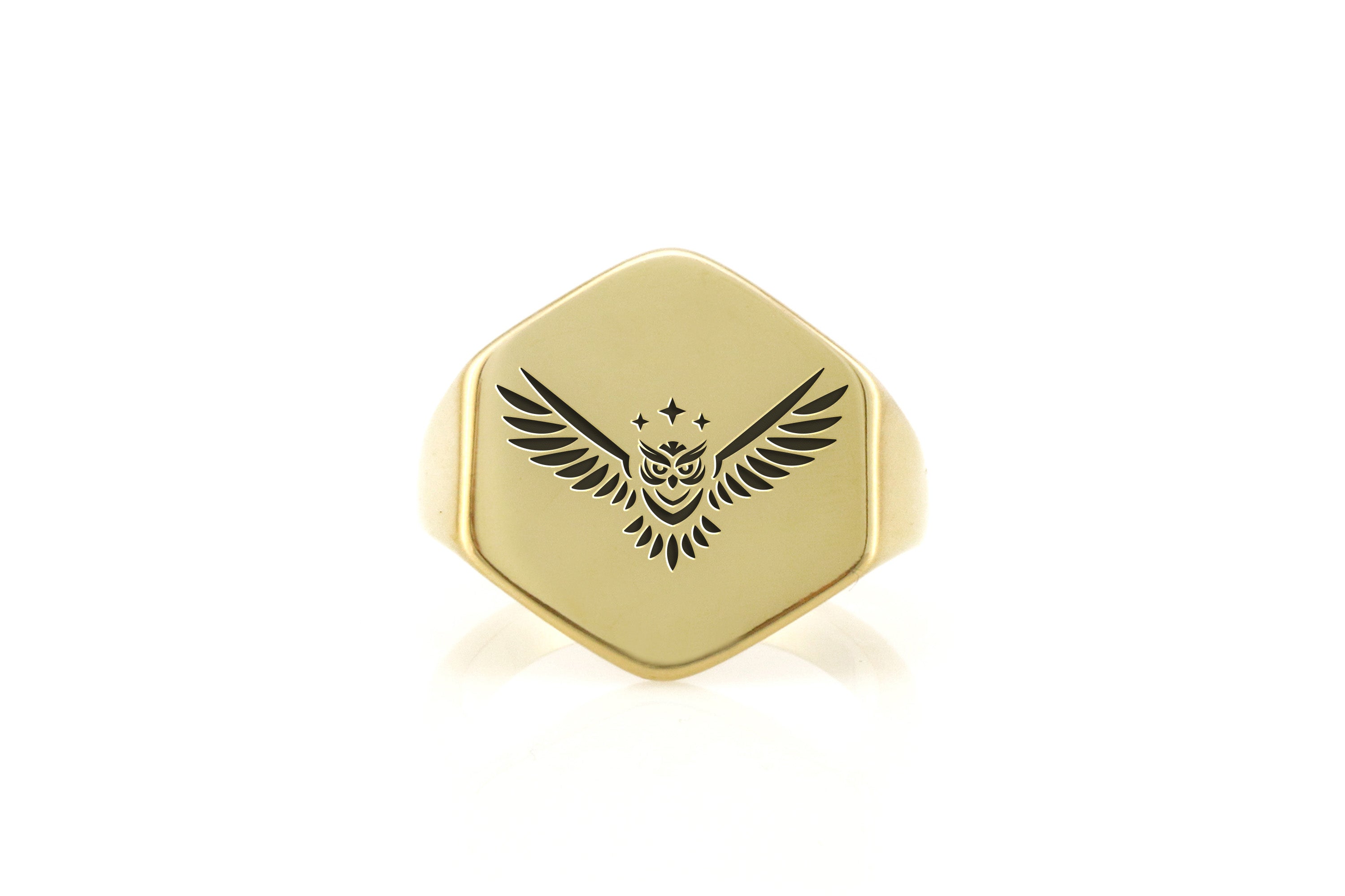 Custom Owl Signet Ring