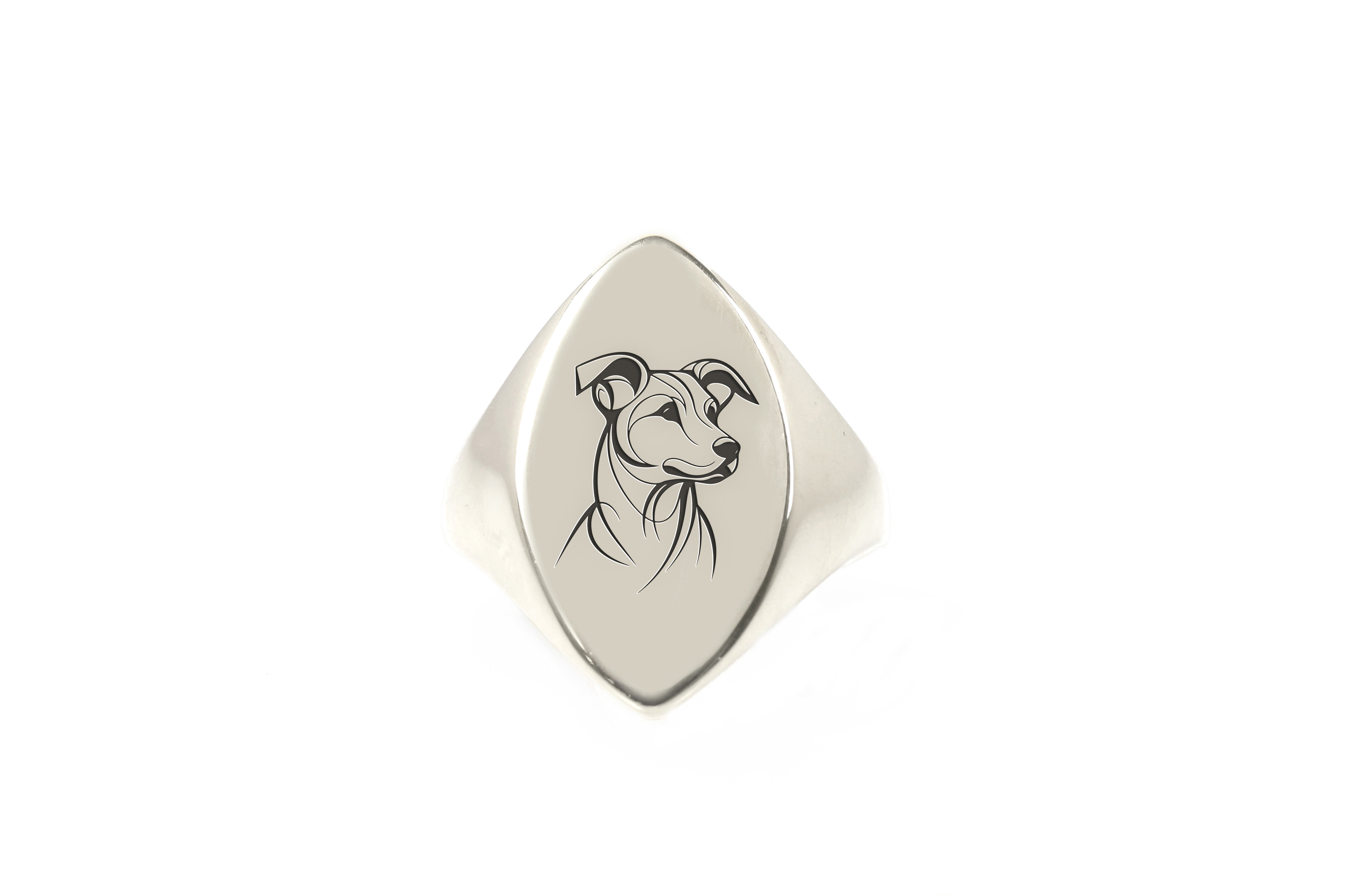 925 Sterling Silver Dog Ring