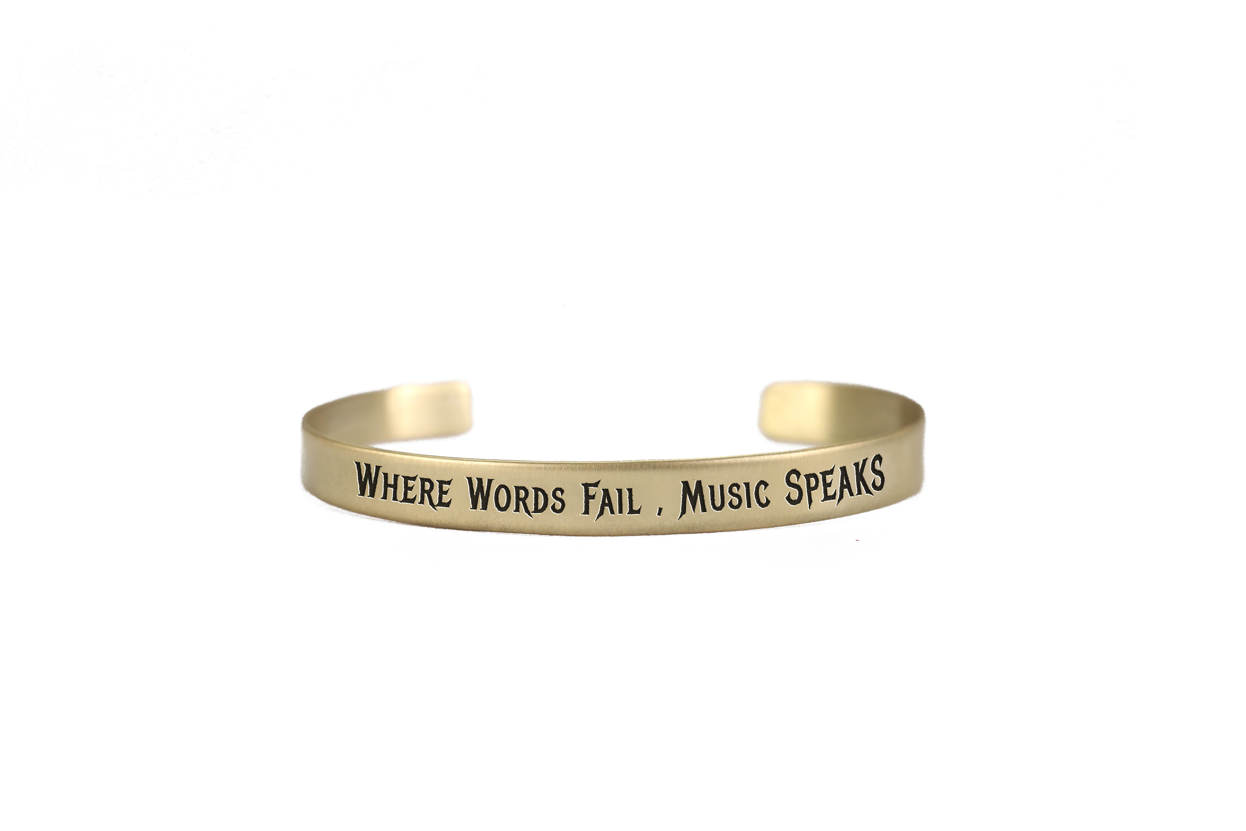 Engraved Metal Font Bracelet