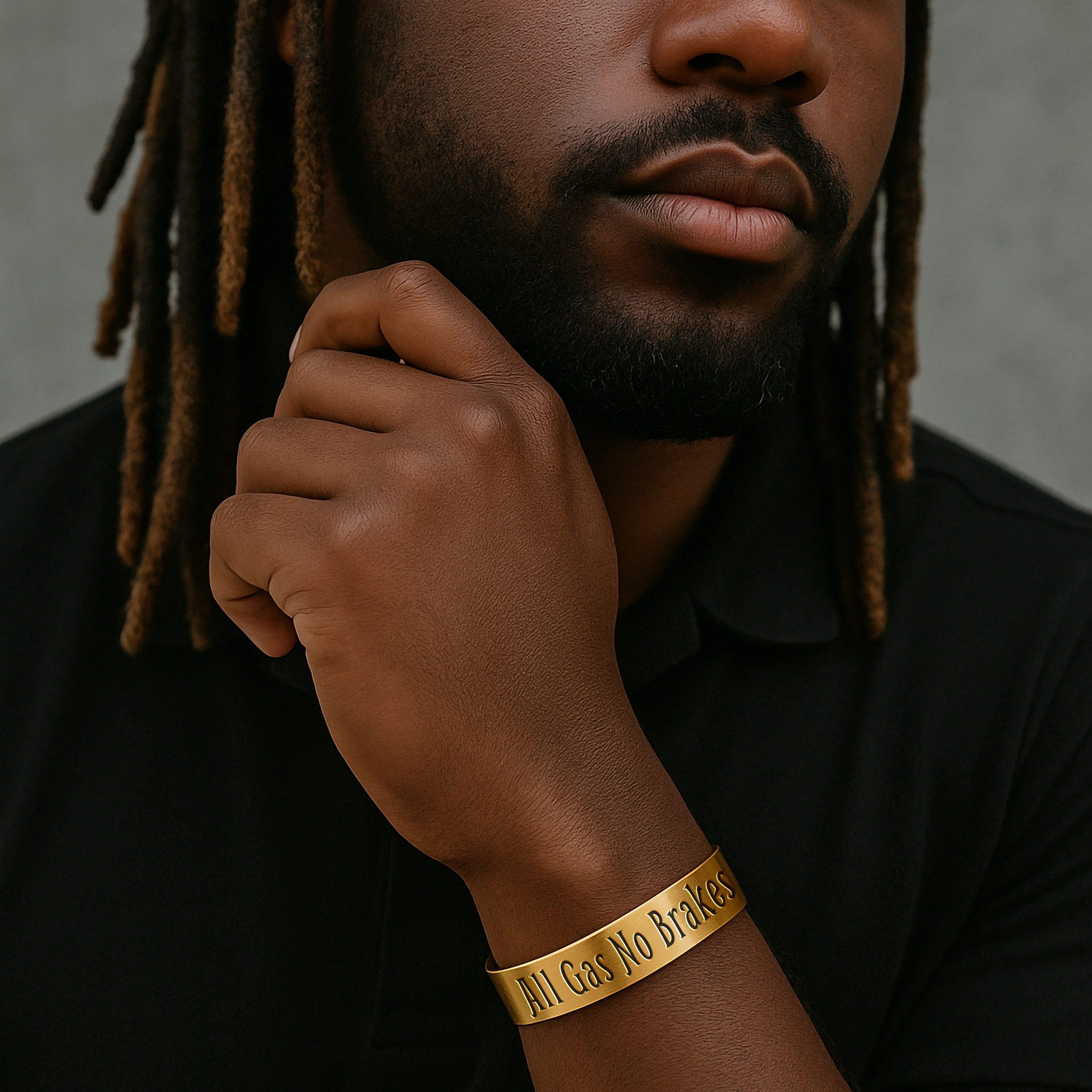 Gold Cuff Bracelet for Men