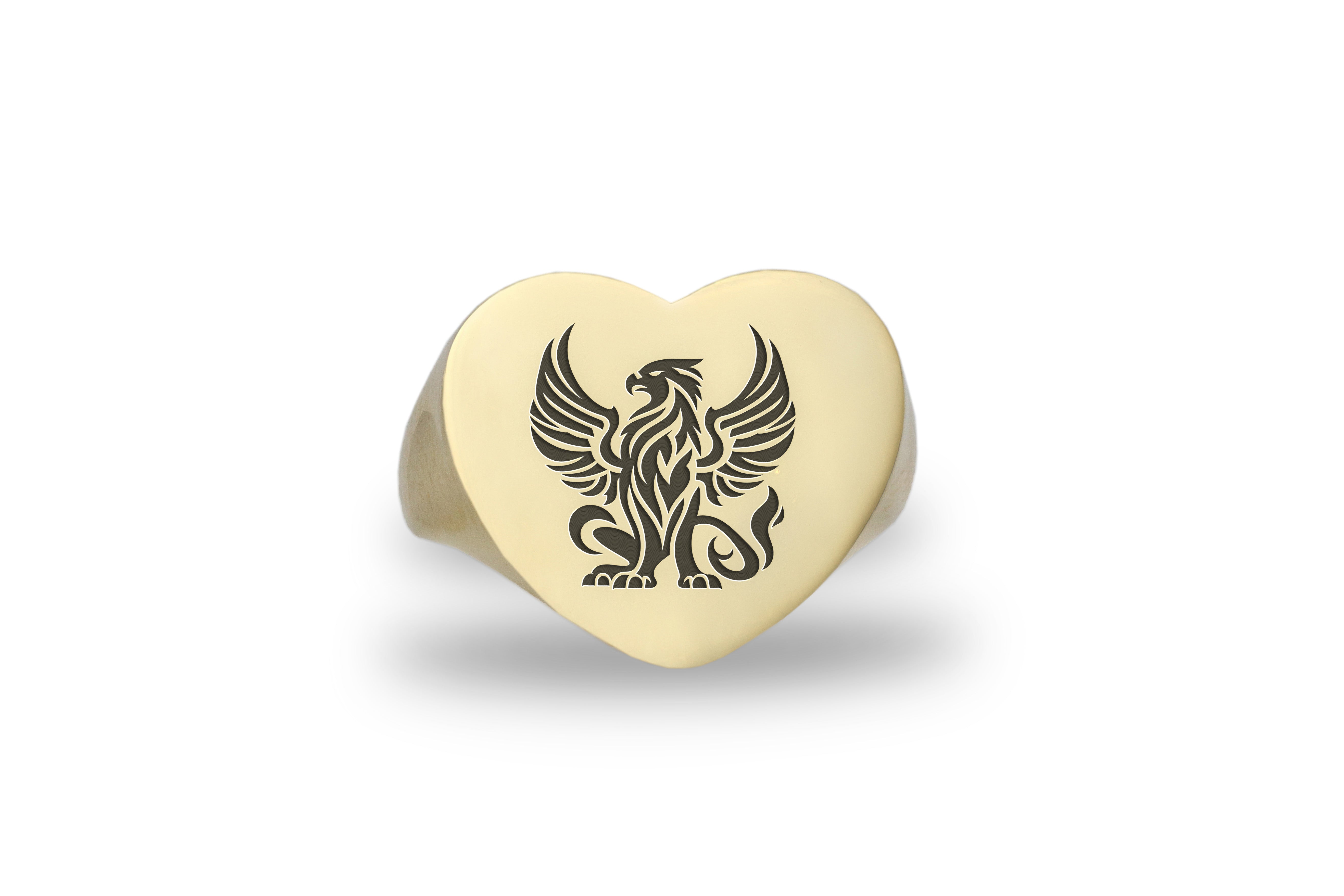Mythical Creature Heart Shaped Ring