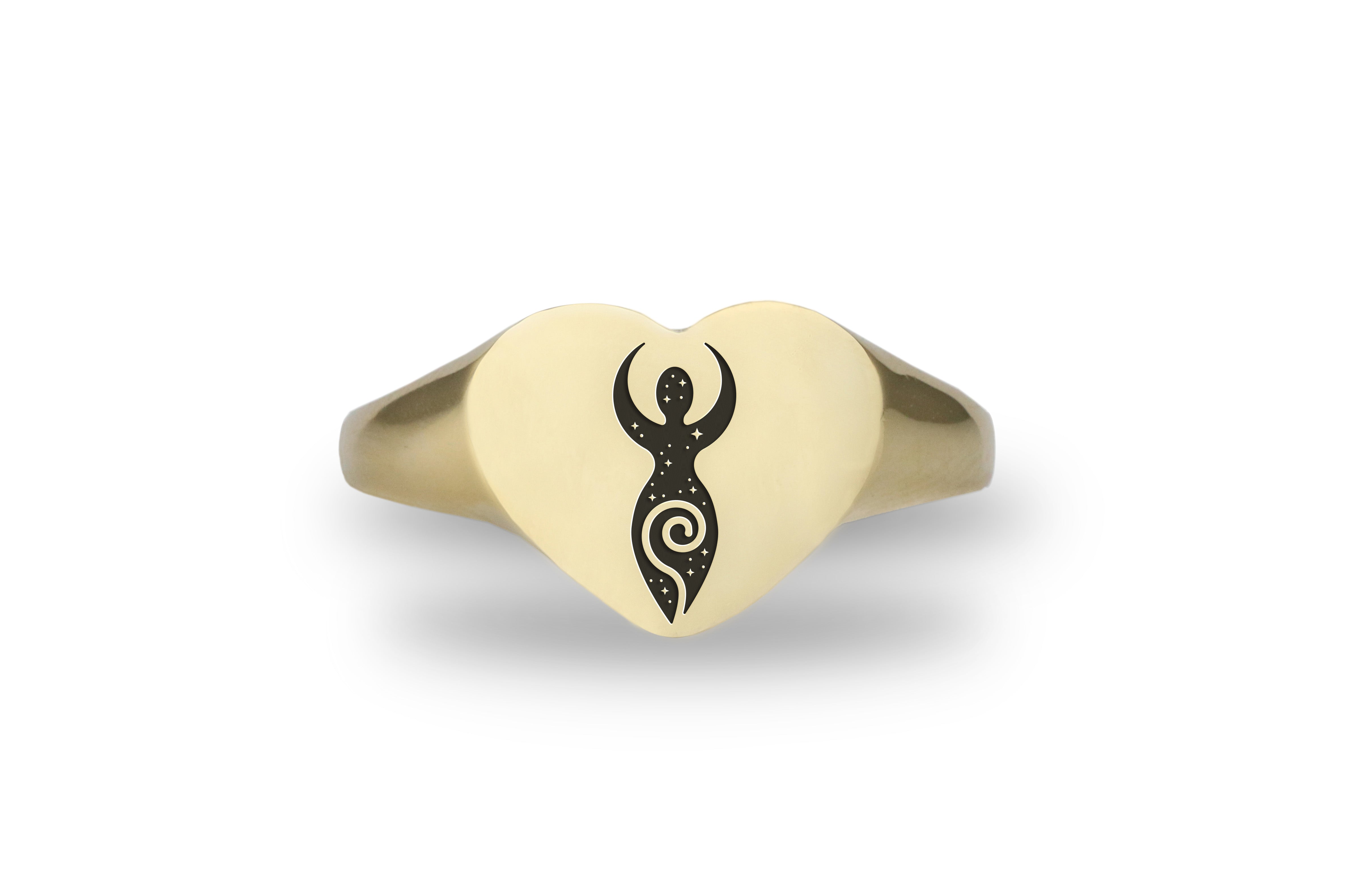 Wiccan Gold Signet Ring