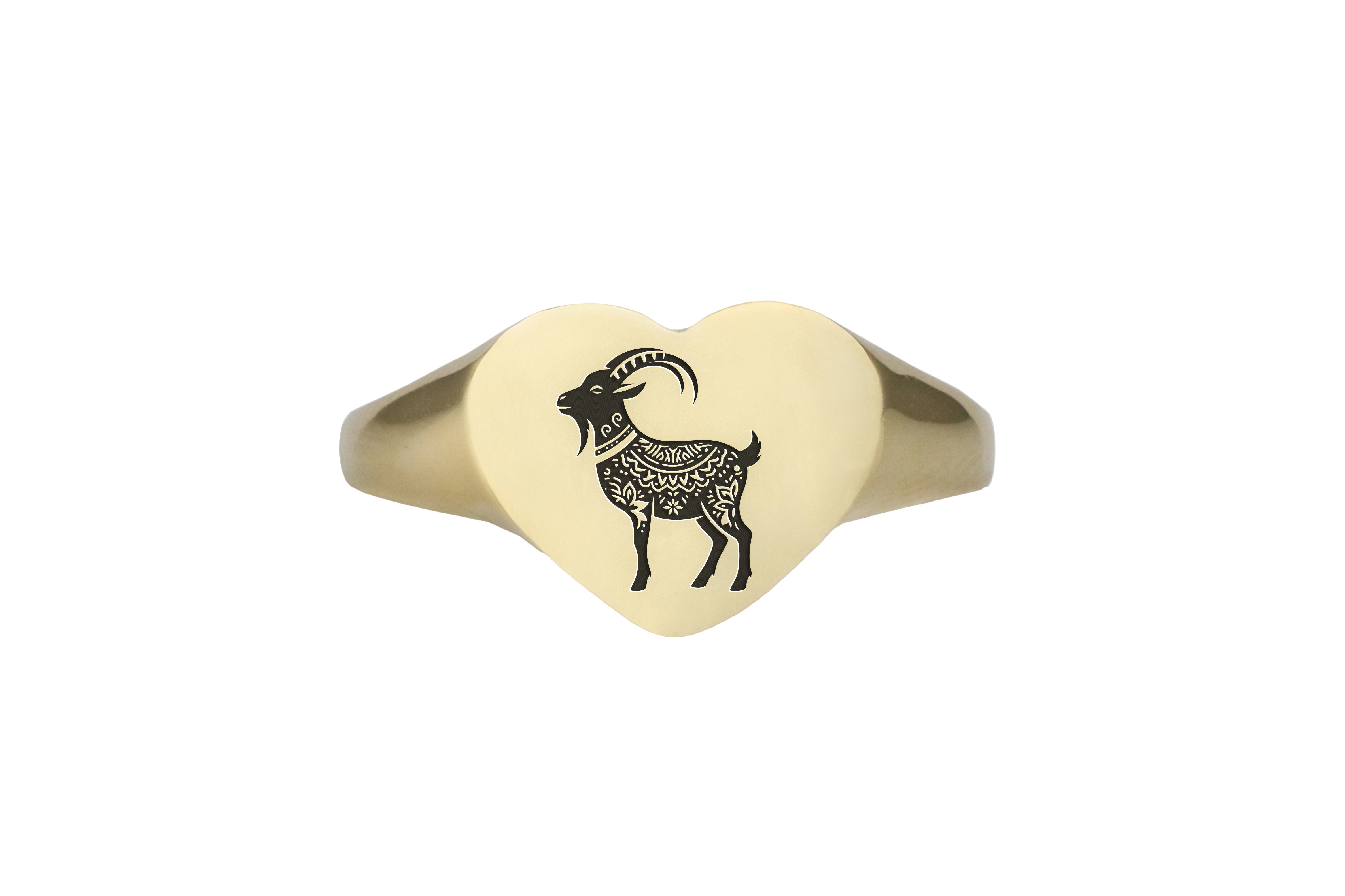 Custom Goat Gold Ring