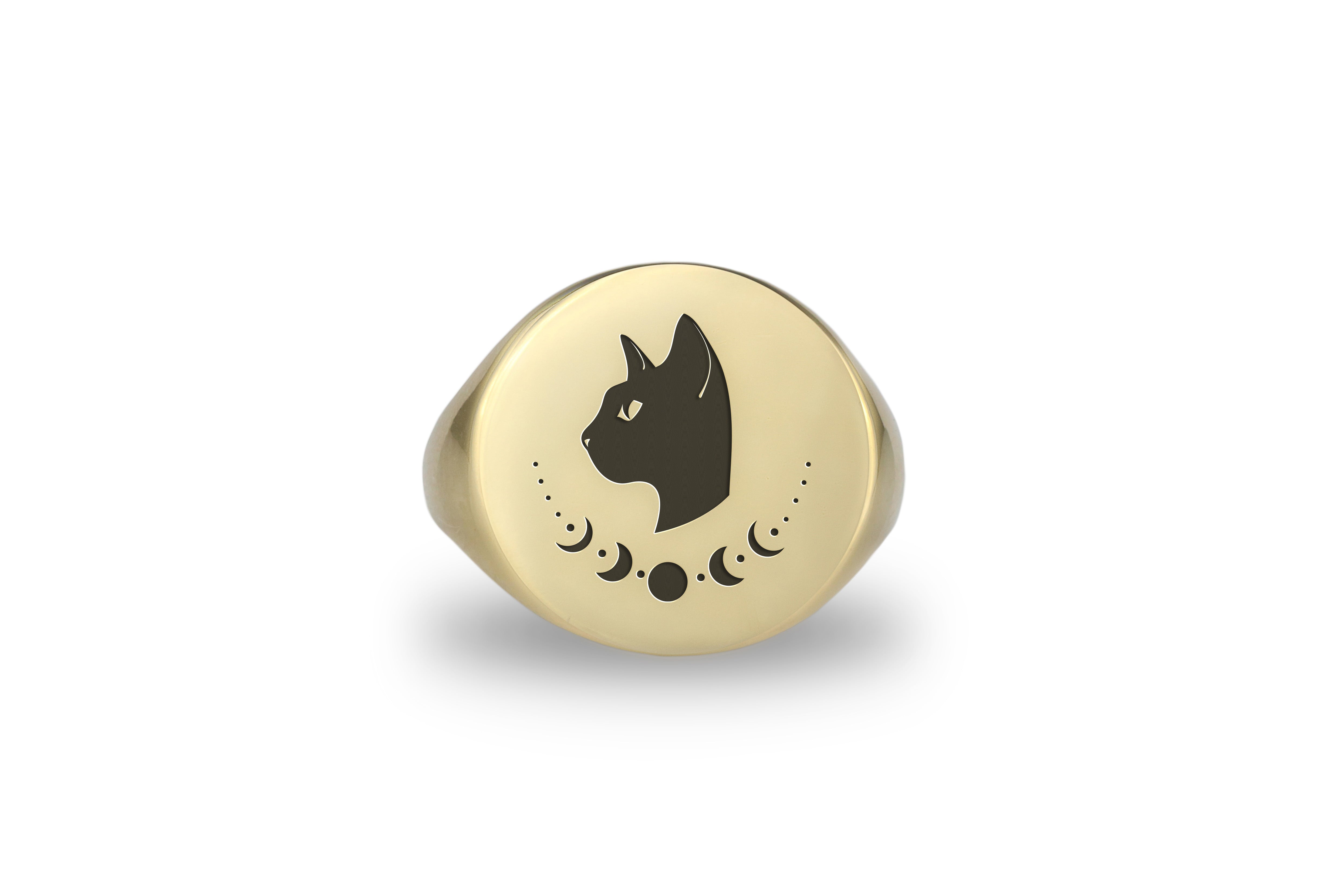 Gothic Cat Statement Ring
