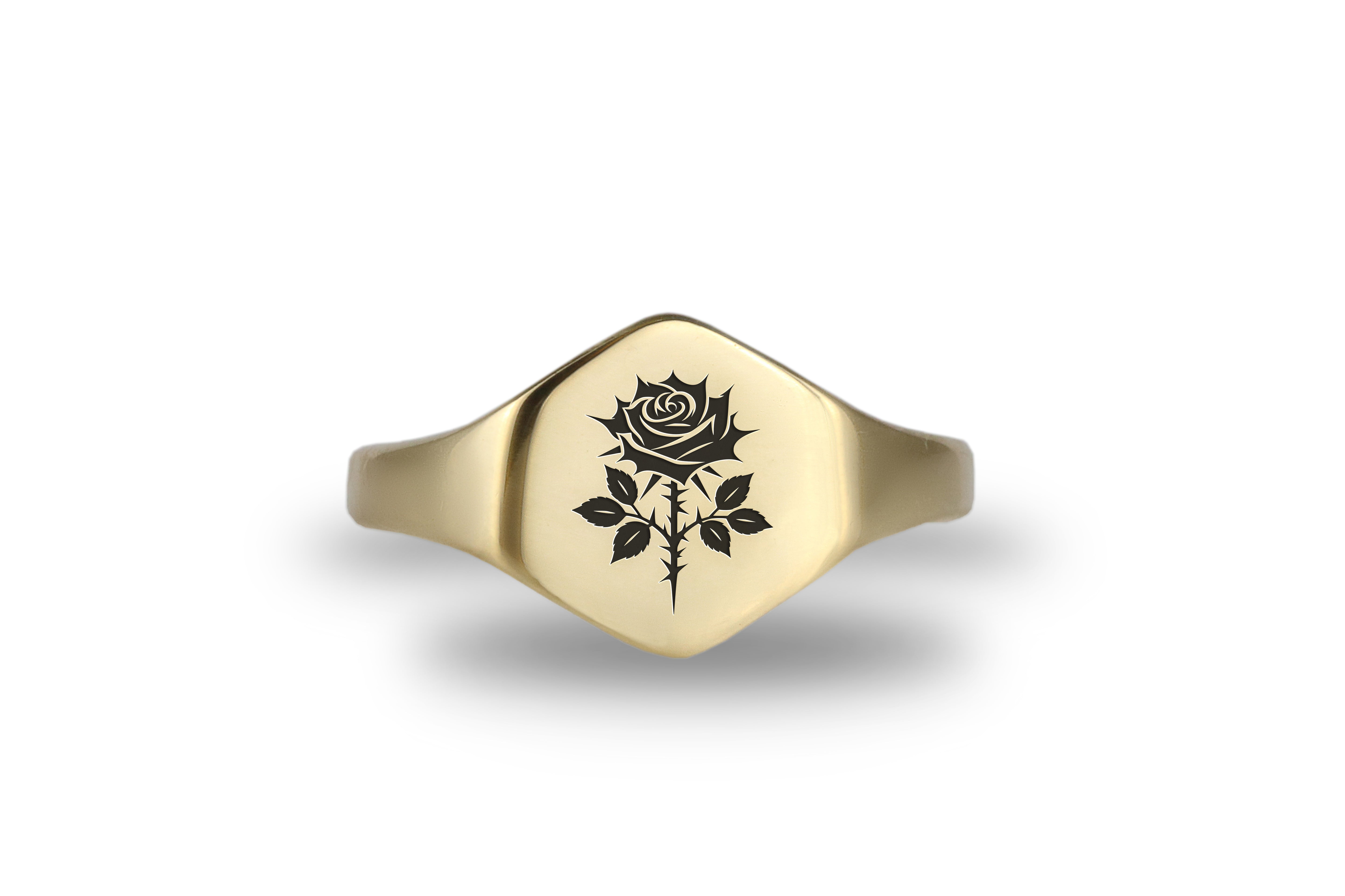 Engraved Rose Ring