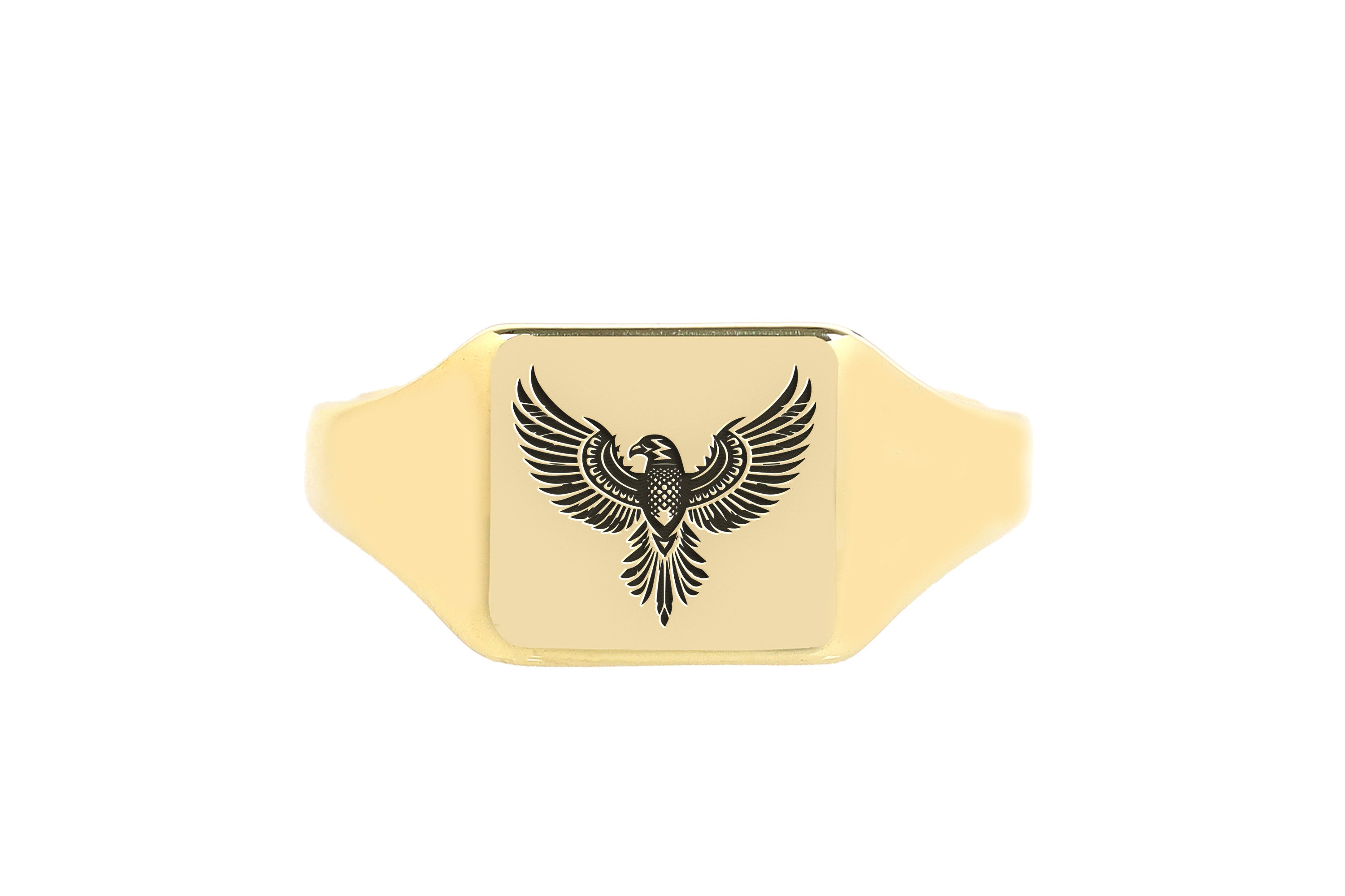 Engraved Eagle Ring