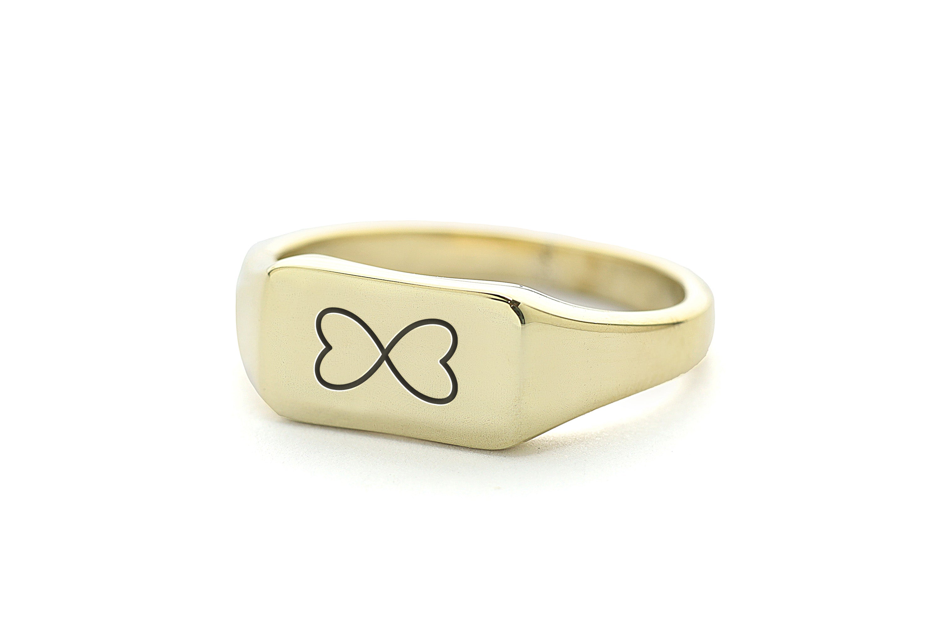Infinity Gold Signet Ring