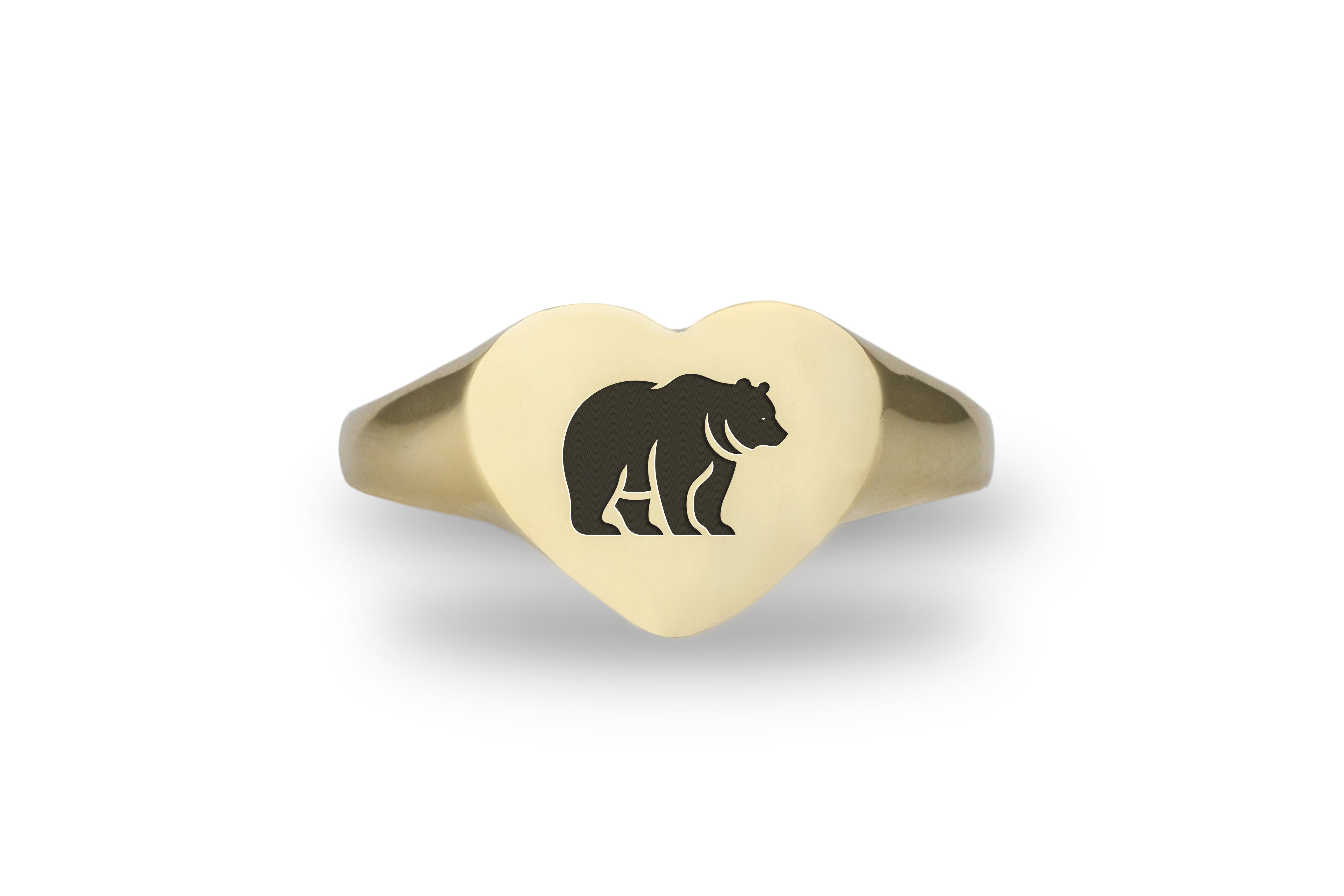 Heart Shaped Cute Bear Ring
