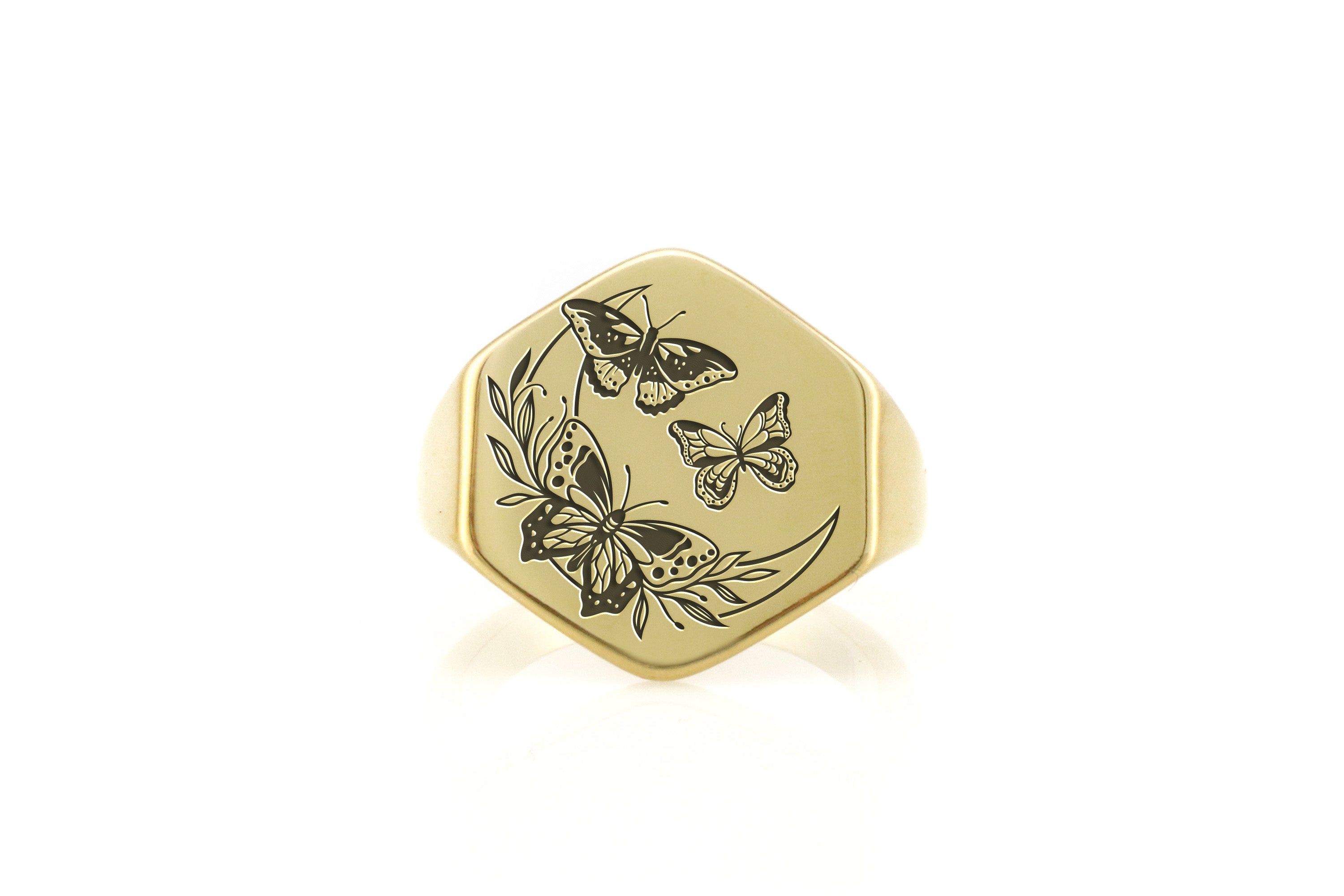 Flowered Butterfly Ring