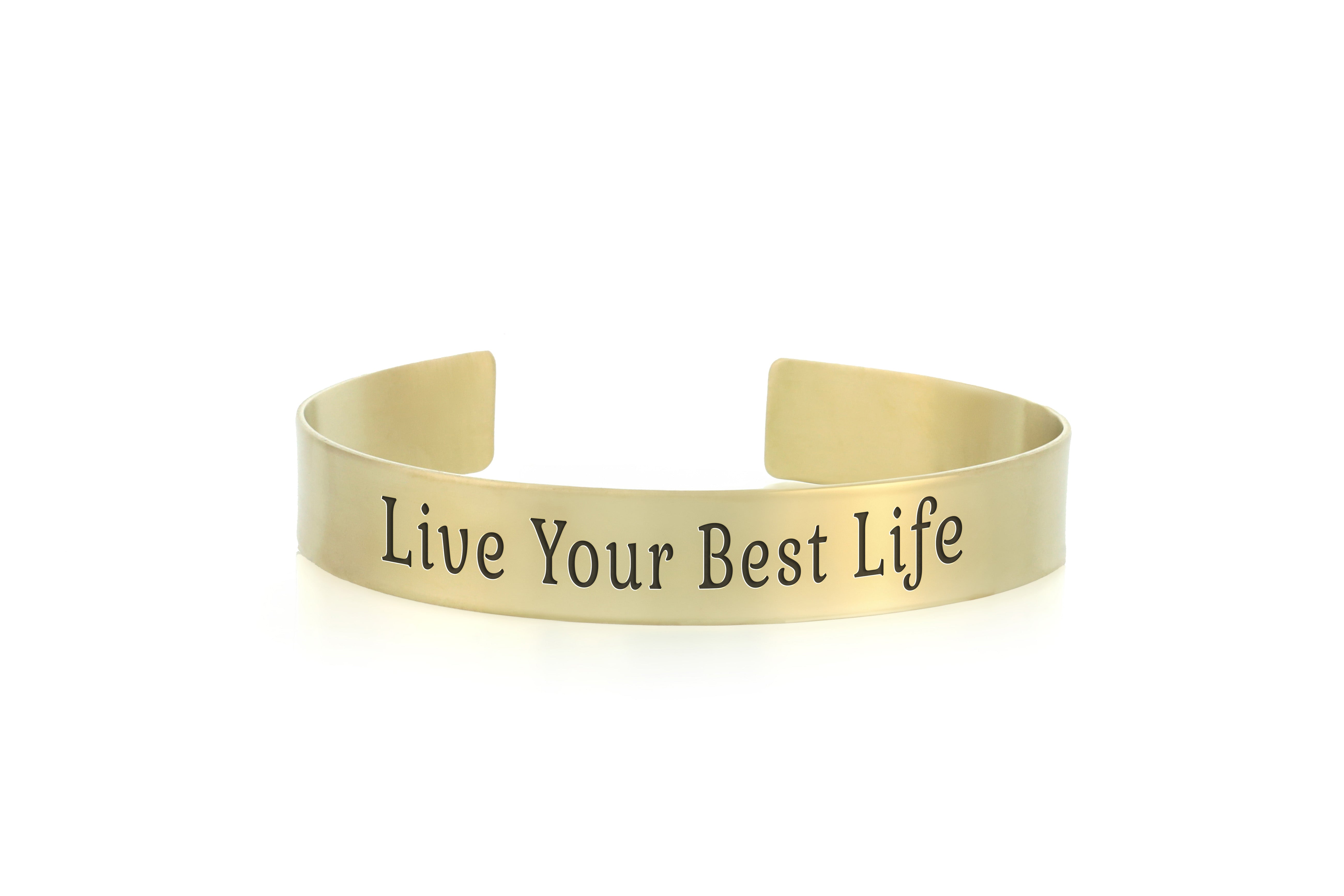 14k Gold Custom Text Bracelet