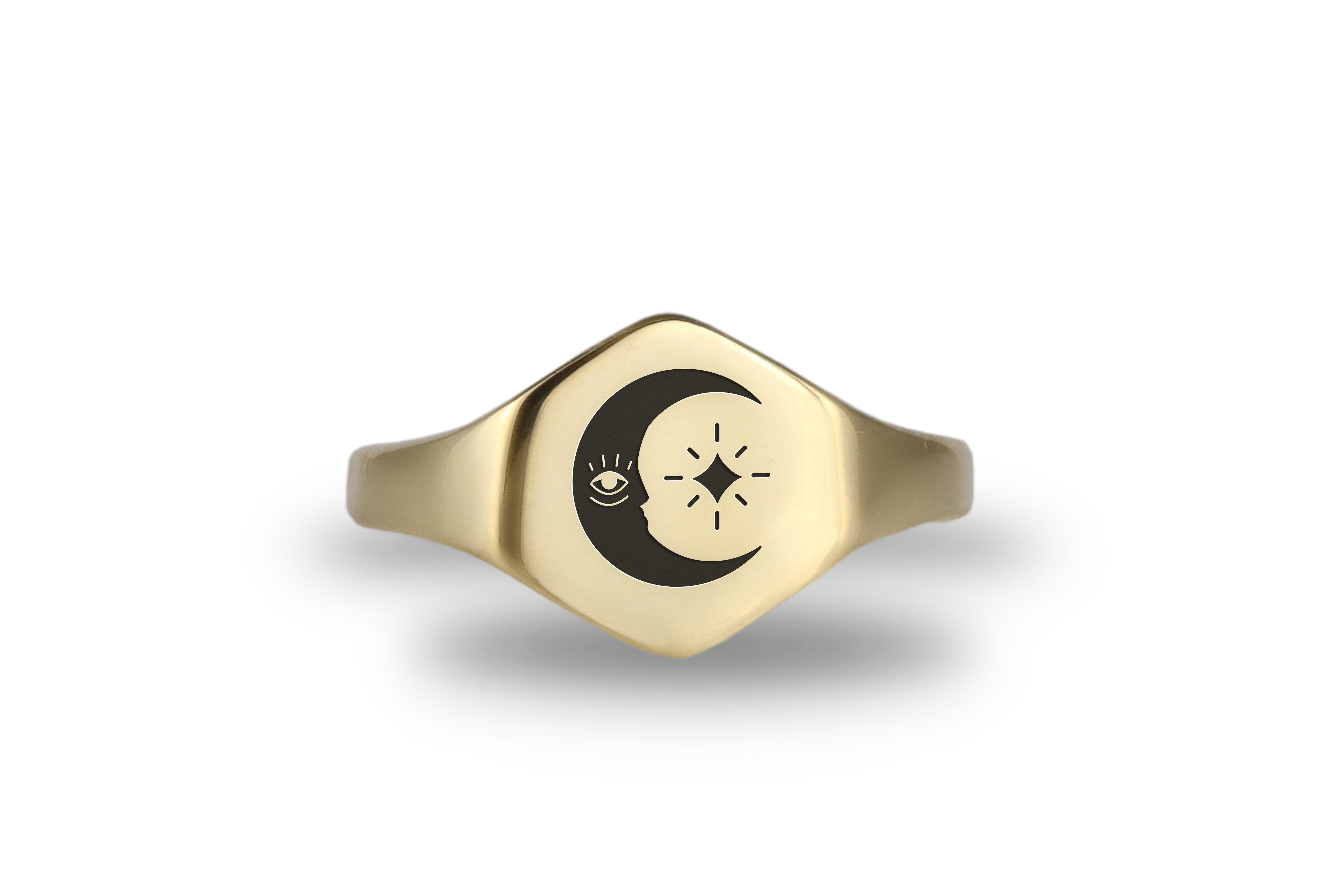 Cosmic Moon Gold Ring