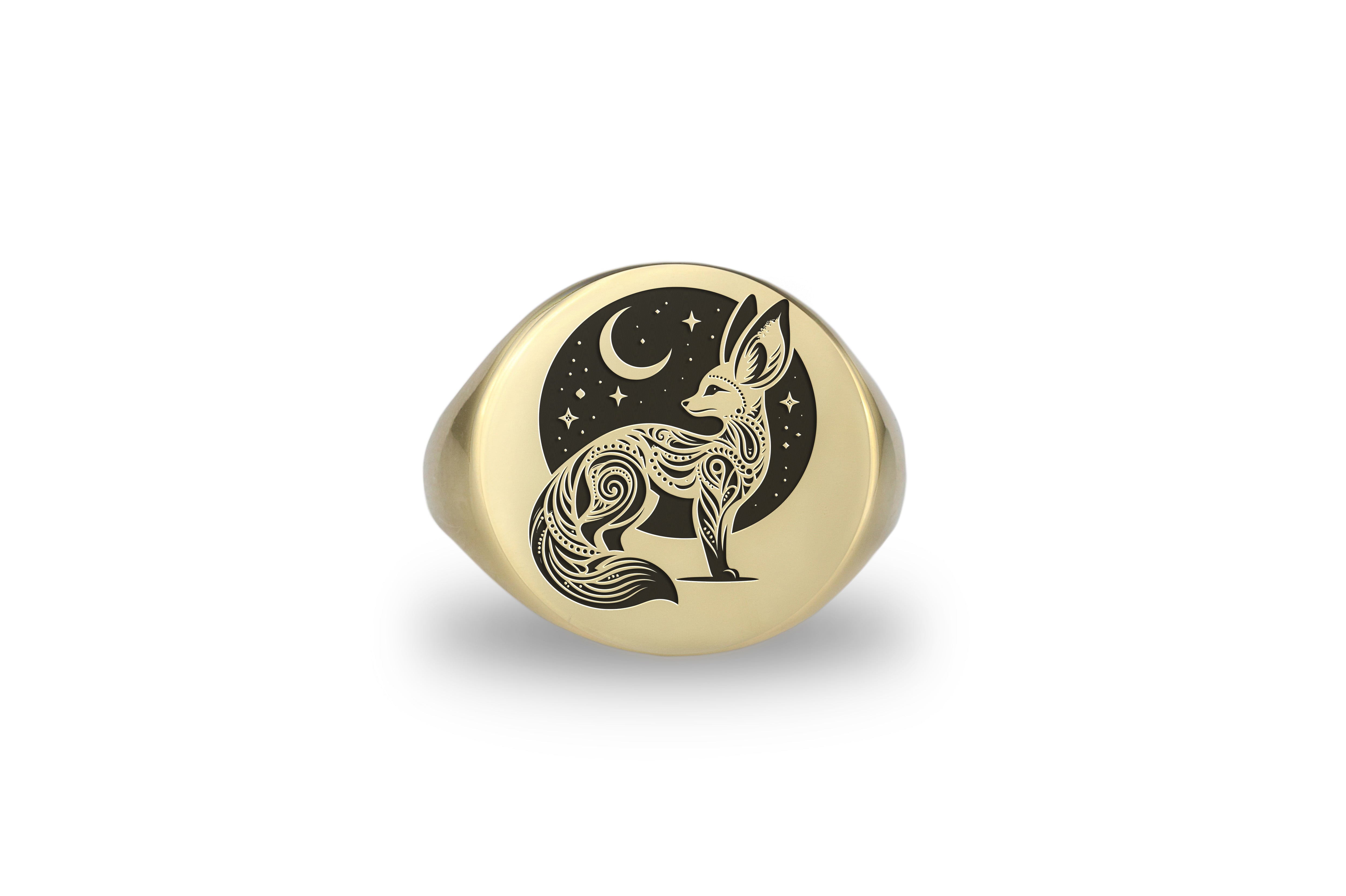 Mystical Fennec Fox Ring