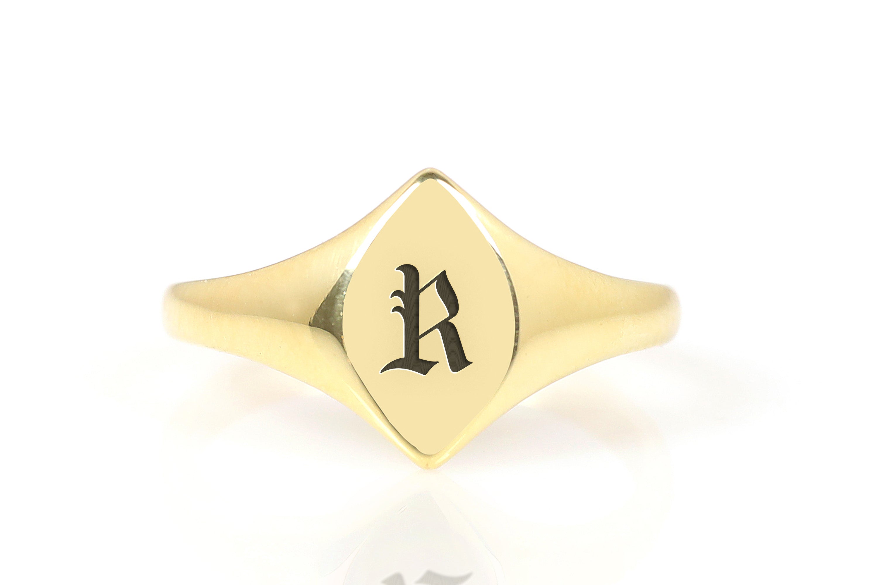 Name Initial's Gothic Ring